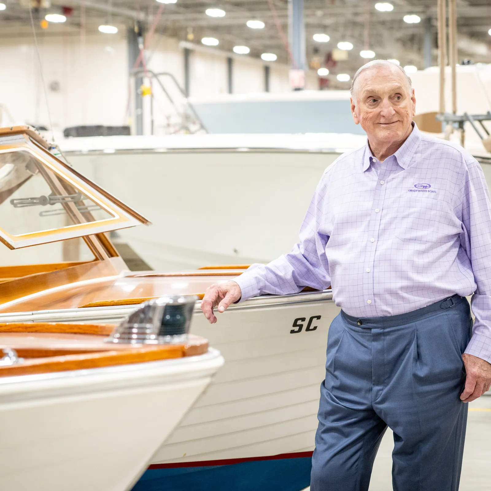 Eddie Smith at Grady-White pledged future profits to charity after his heir died