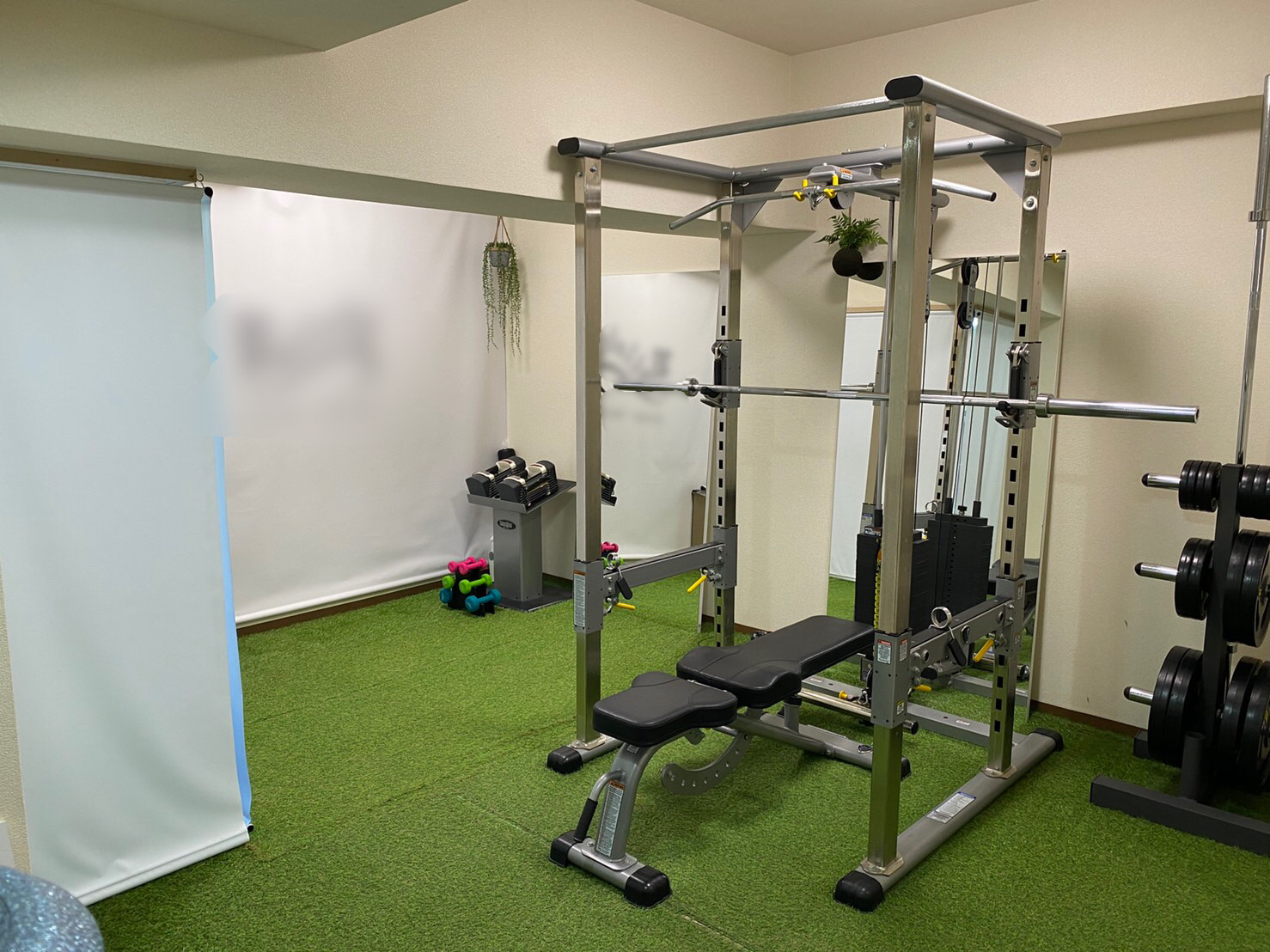 THE PERSONレンタルジム池袋東1の内観とパワーラック