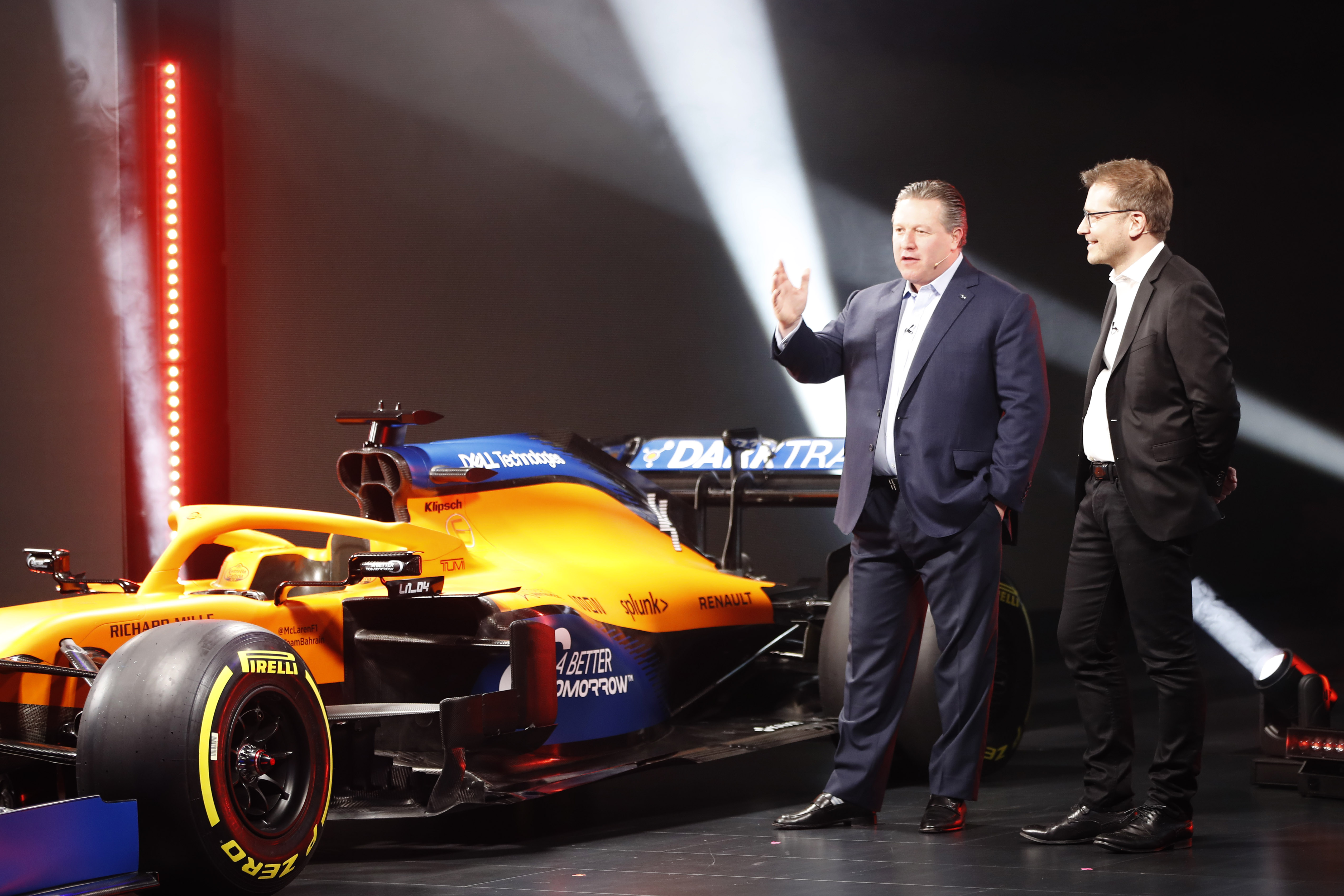 Zak Brown Andreas Seidl At The Mcl35 Launch. 13 February 2020