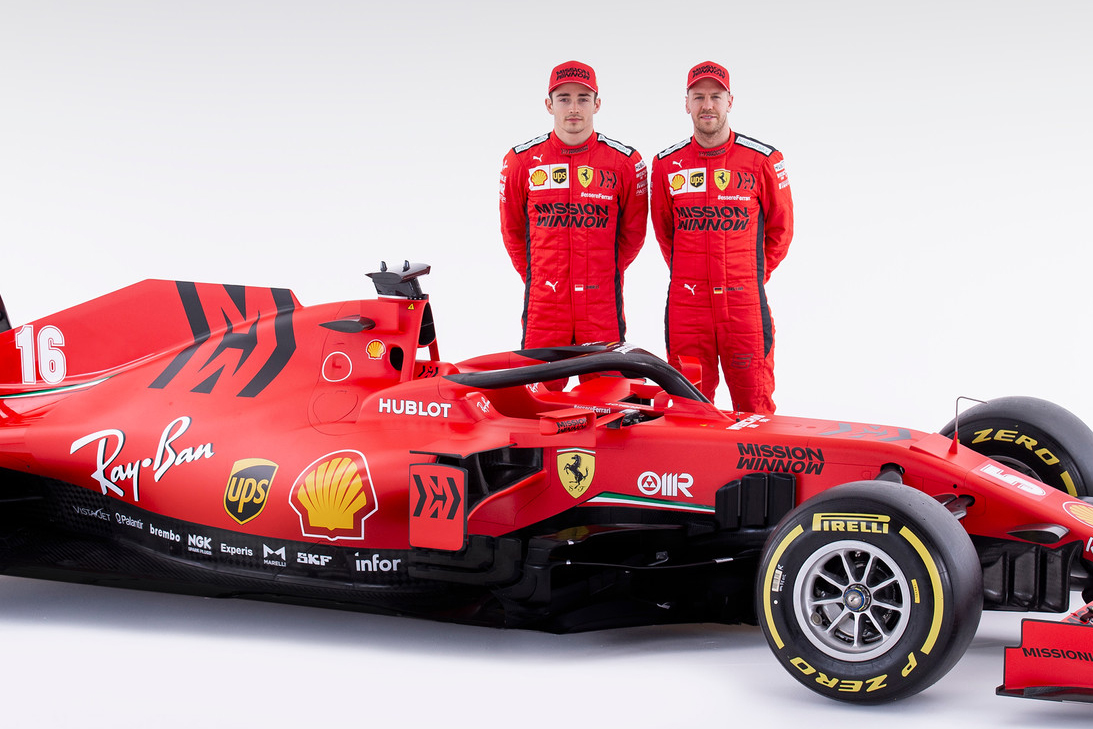 Sebastian Vettel Charles Leclerc Ferrari F1 2020