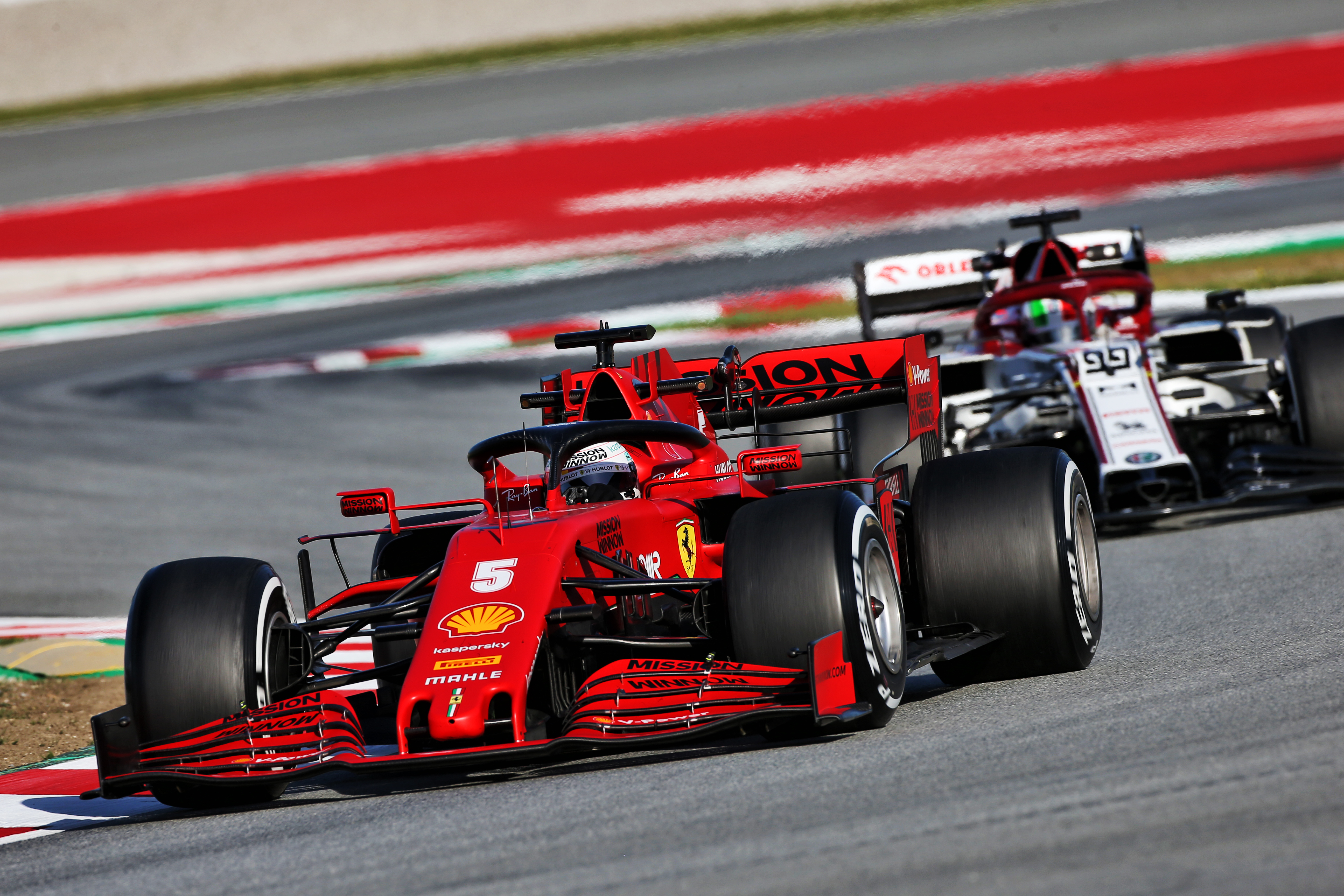 Ferrari Alfa Romeo F1 testing 2020 Barcelona