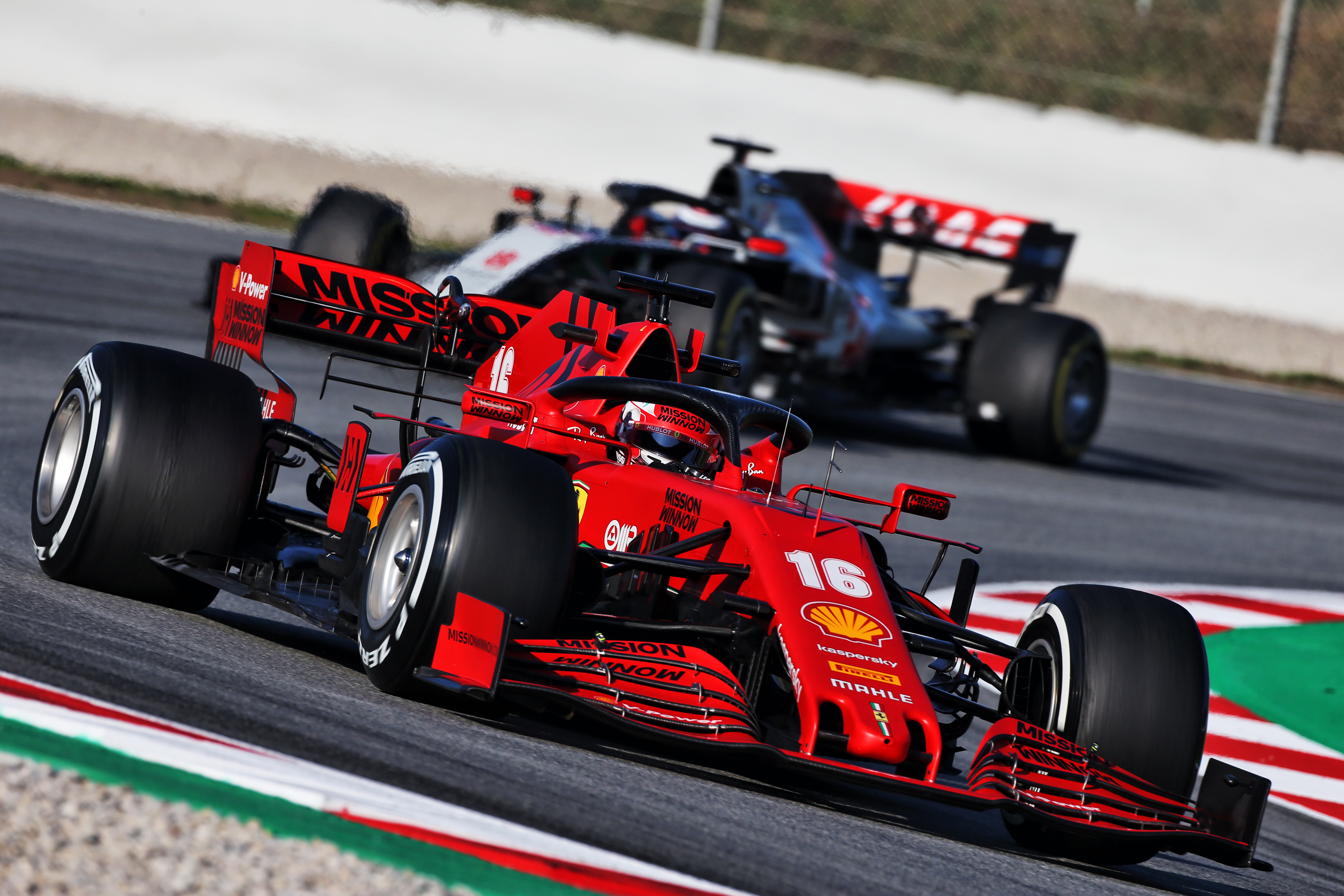 Charles Leclerc Ferrari Haas F1 testing 2020 Barcelona