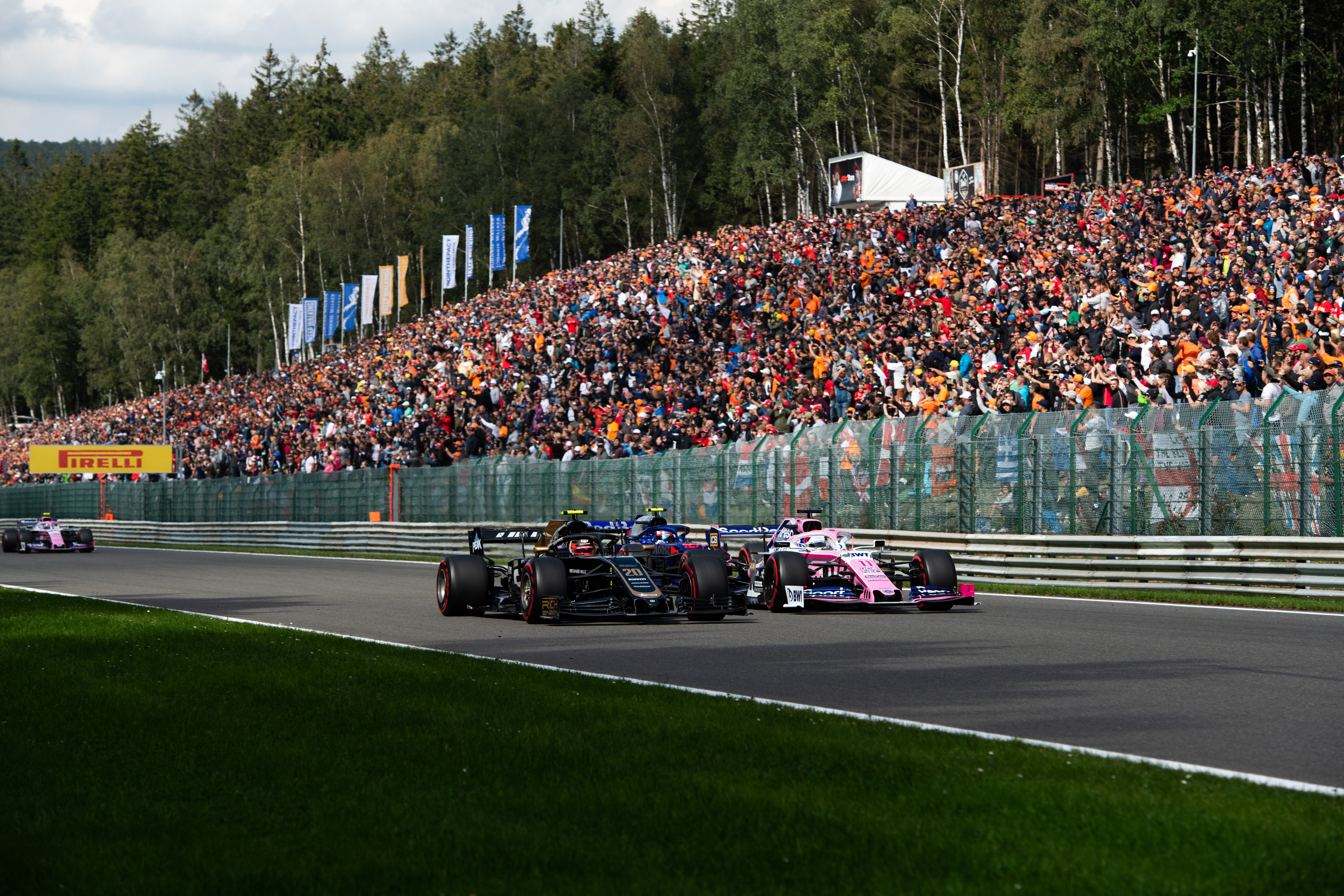 Kevin Magnussen Haas Sergio Perez Racing Point Belgian Grand Prix 2019 Spa