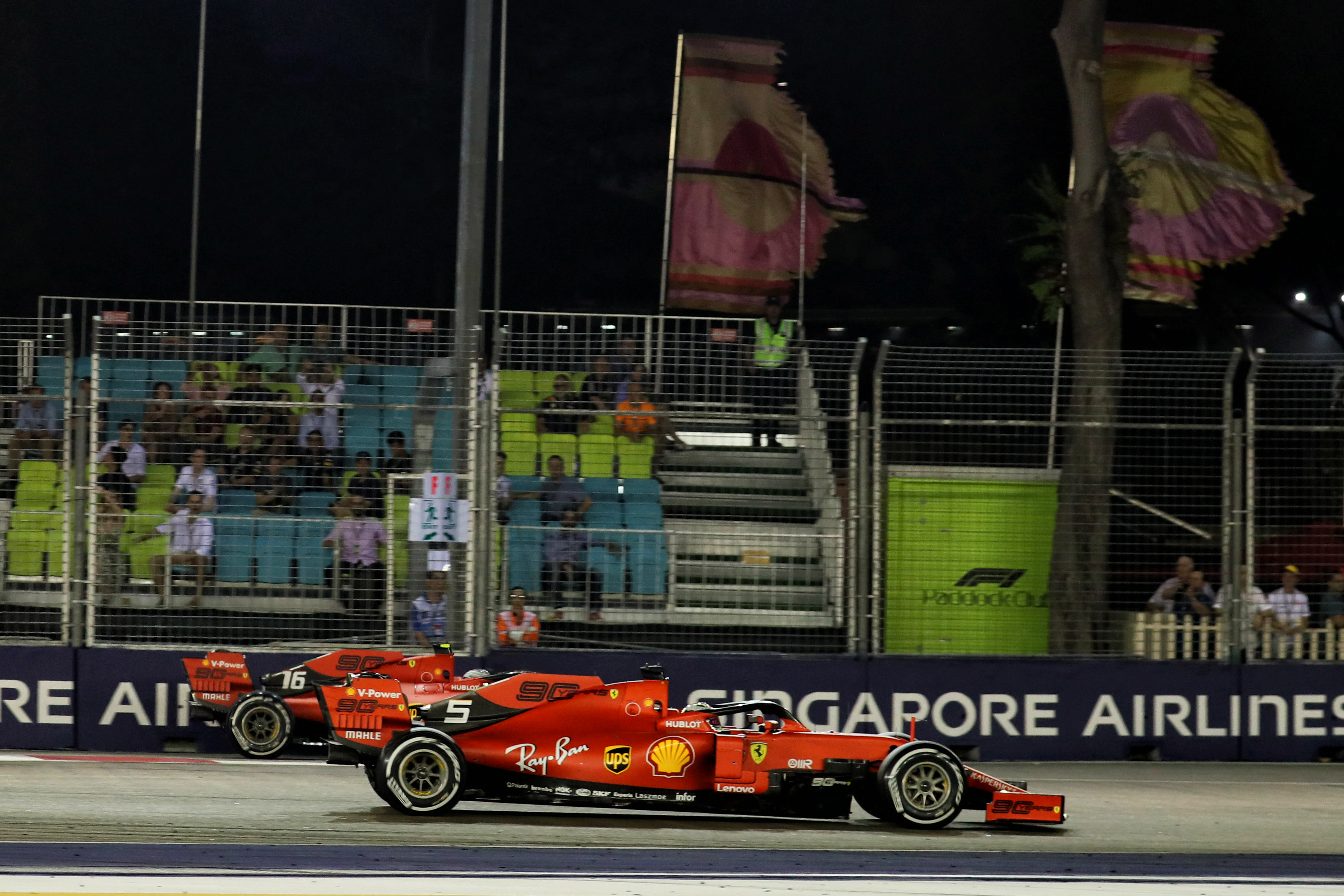 Sebastian Vettel Charles Leclerc Ferrari Singapore Grand Prix 2019