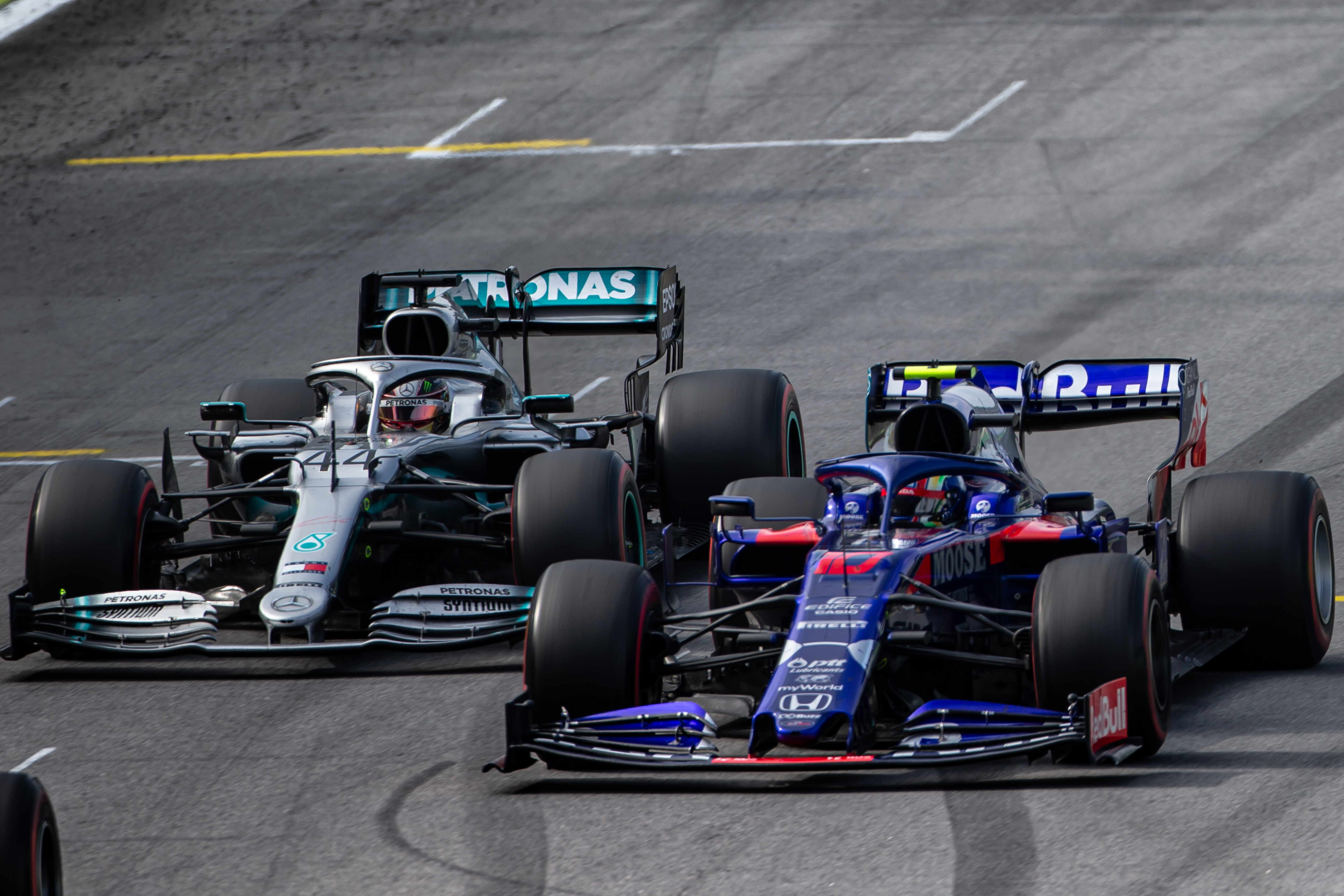 Pierre Gasly Toro Rosso Lewis Hamilton Mercedes Brazilian Grand Prix 2019 Interlagos