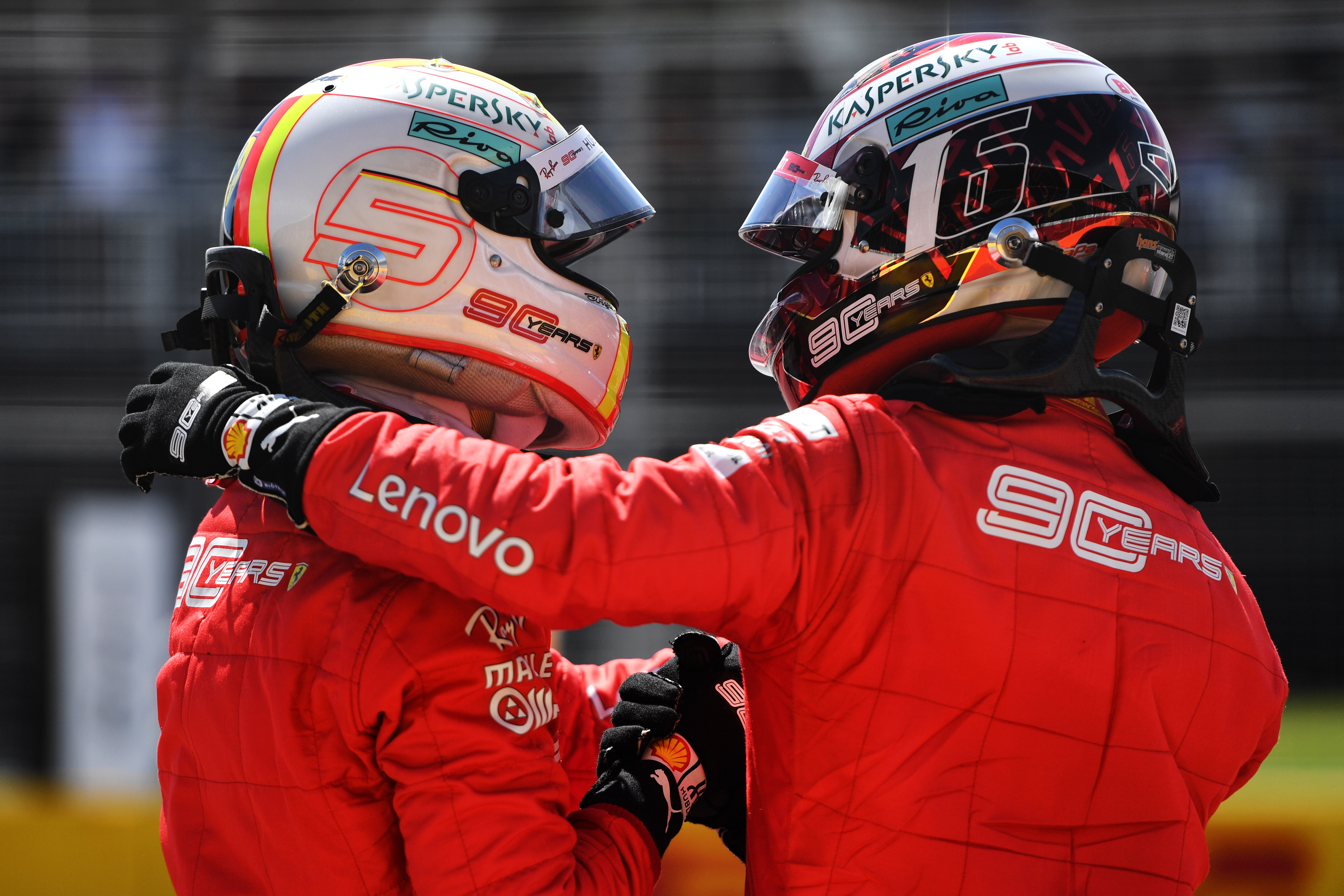 Sebastian Vettel Charles Leclerc Ferrari F1 2019