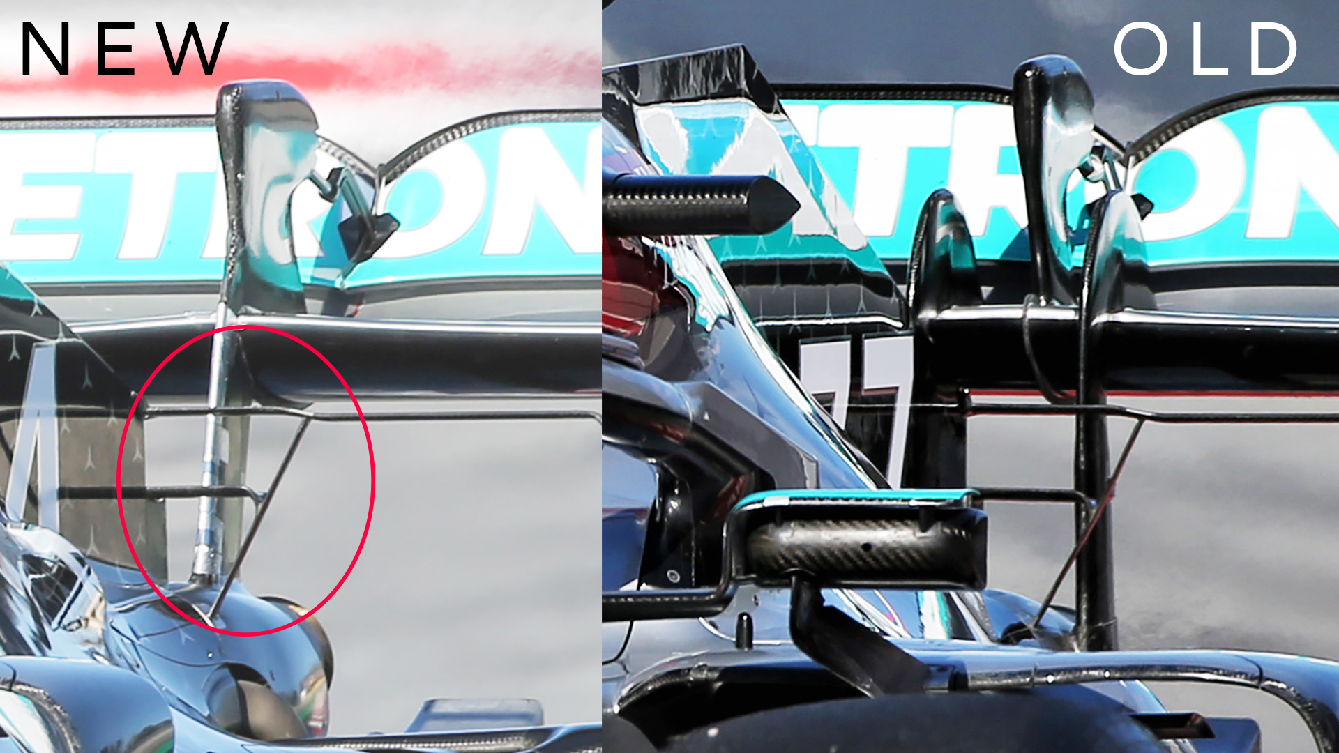 Mercedes wing comparison