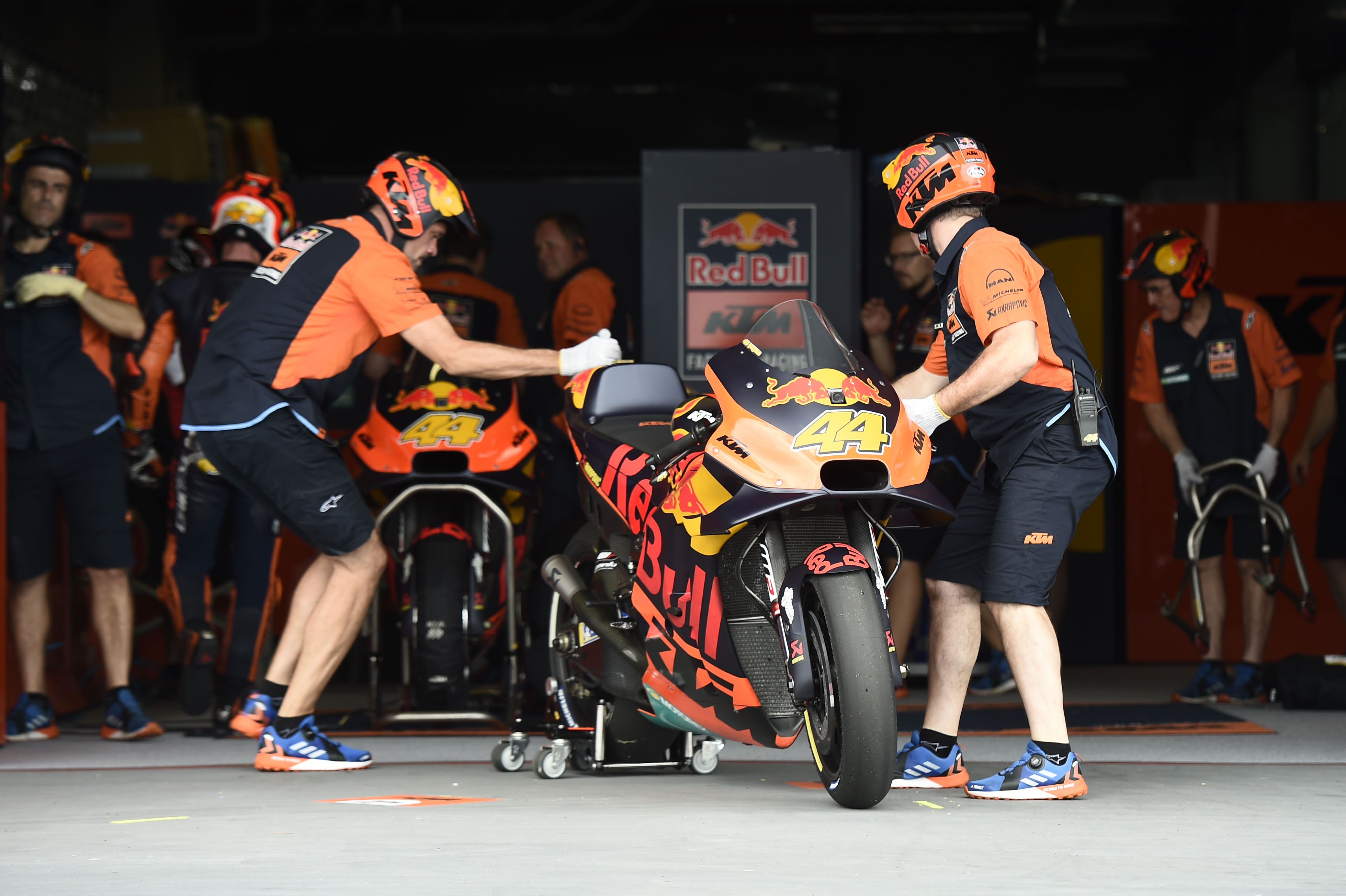 KTM MotoGP garage