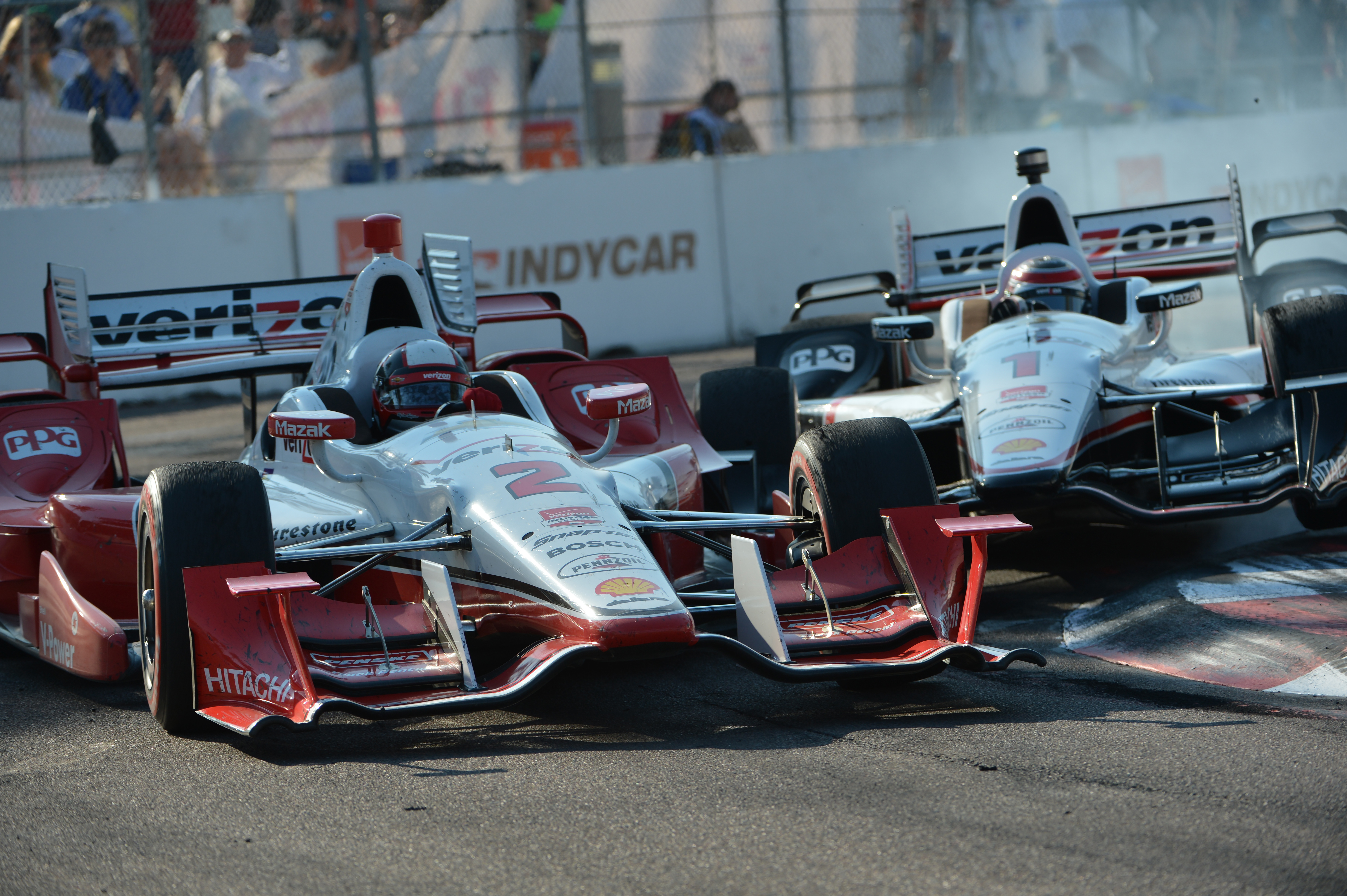 Juan Pablo Montoya Will Power St Petersburg IndyCar 2015