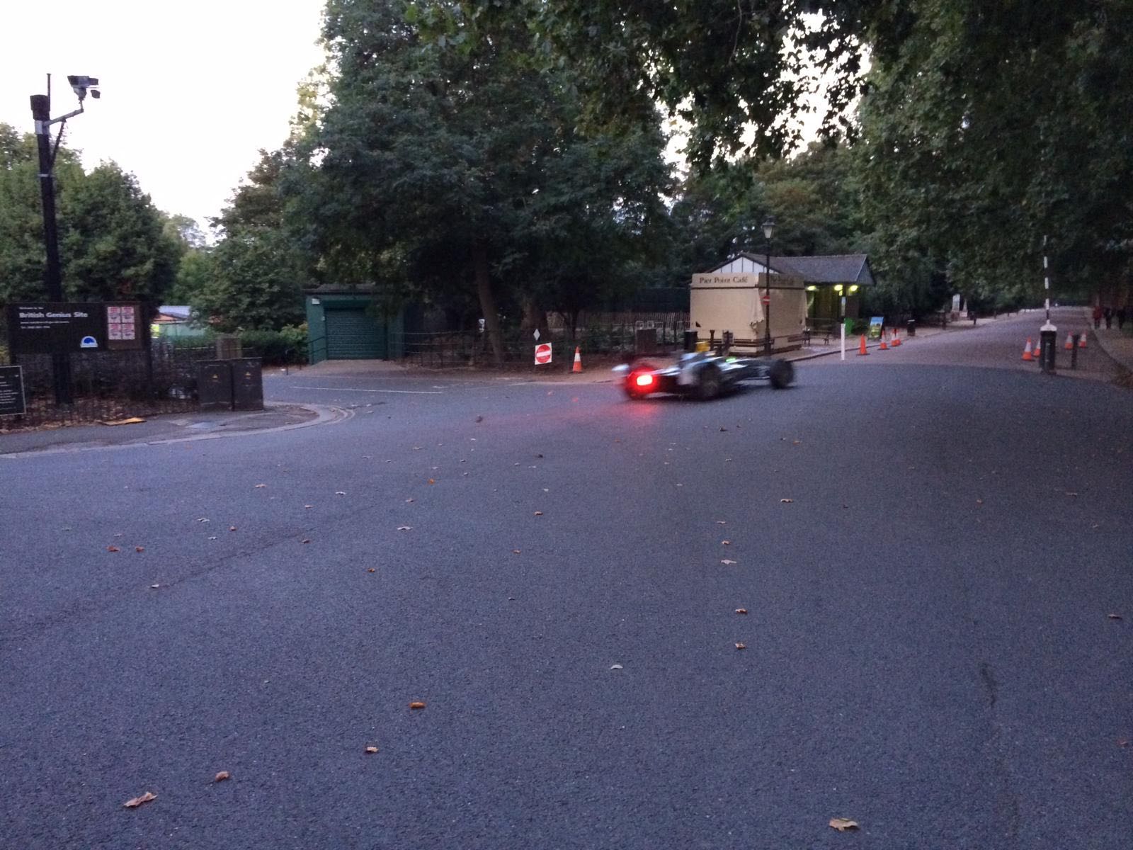 Lucas di Grassi Formula E test Battersea 2014