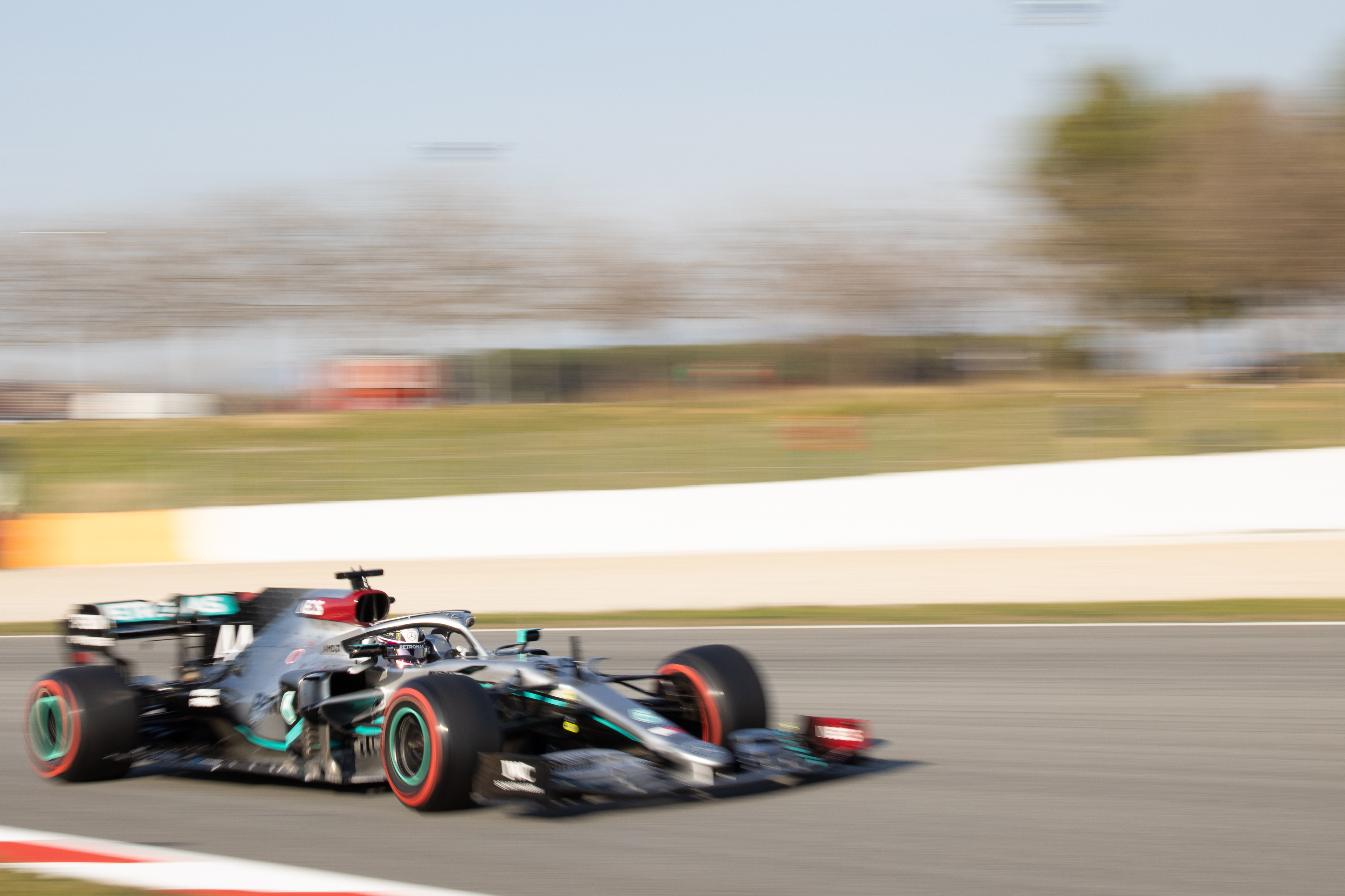Lewis Hamilton Mercedes Barcelona F1 testing 2020