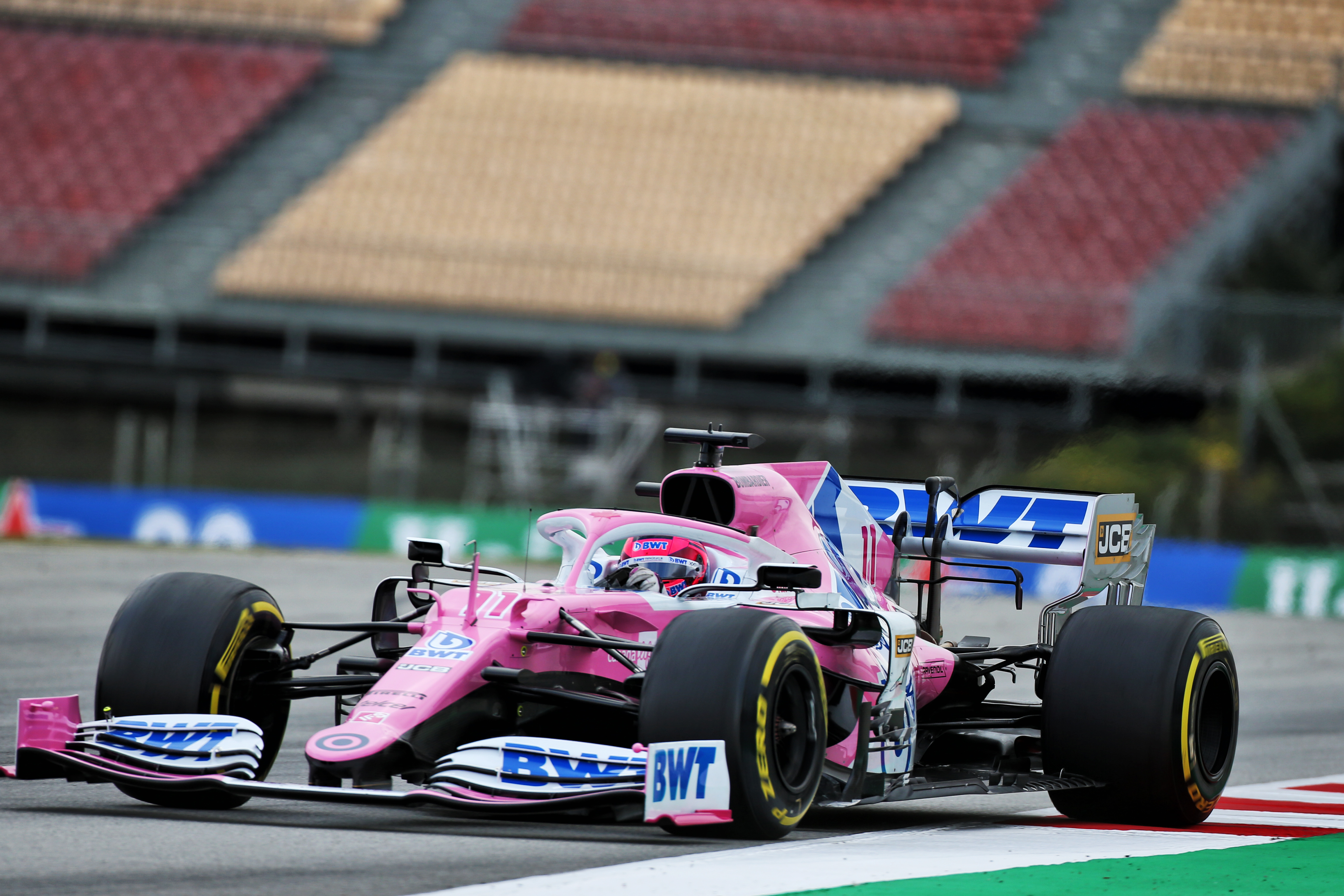 Sergio Perez Racing Point F1 testing Barcelona 2020