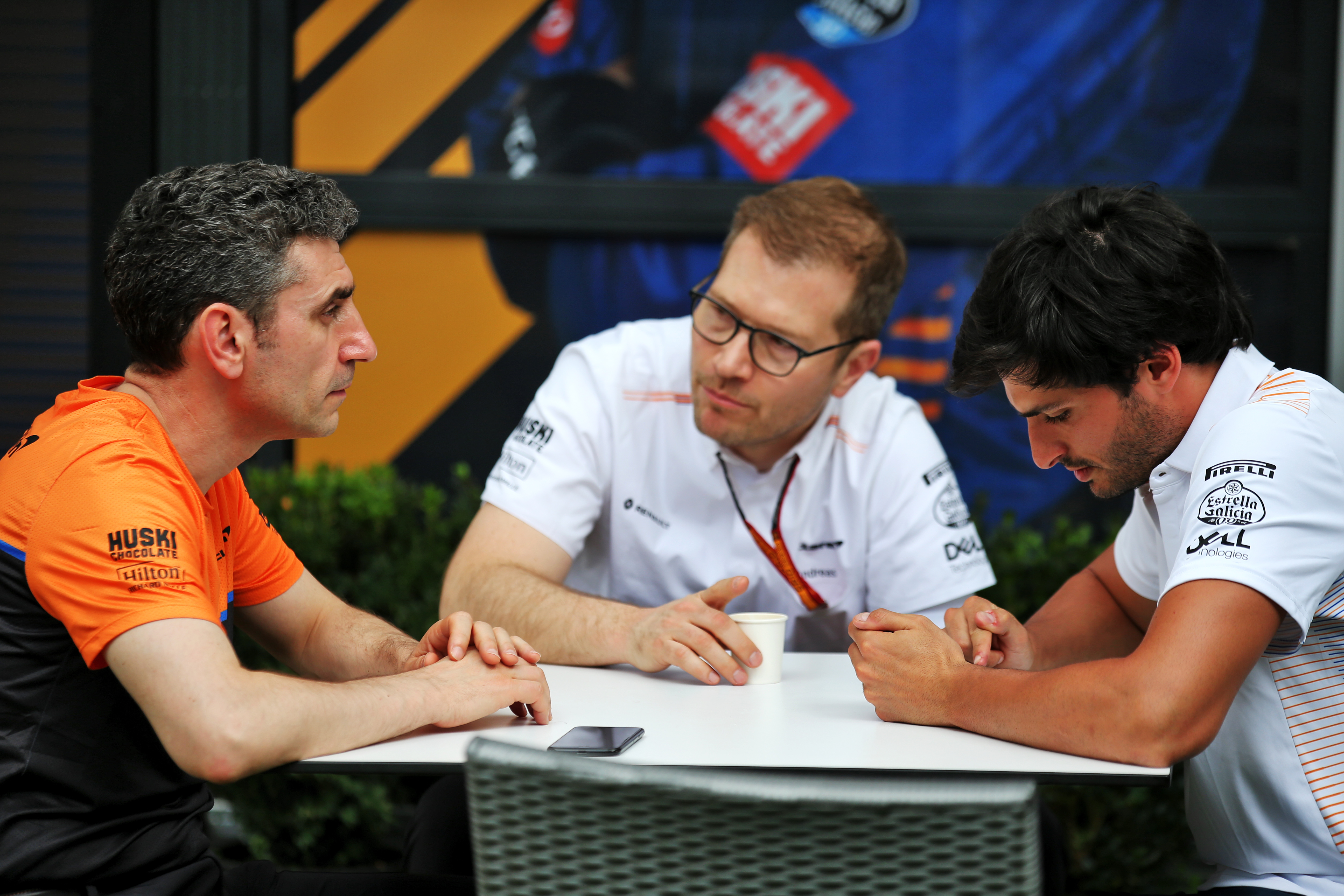 Andrea Stella Andreas Seidl Carlos Sainz Jr McLaren Australian Grand Prix 2020