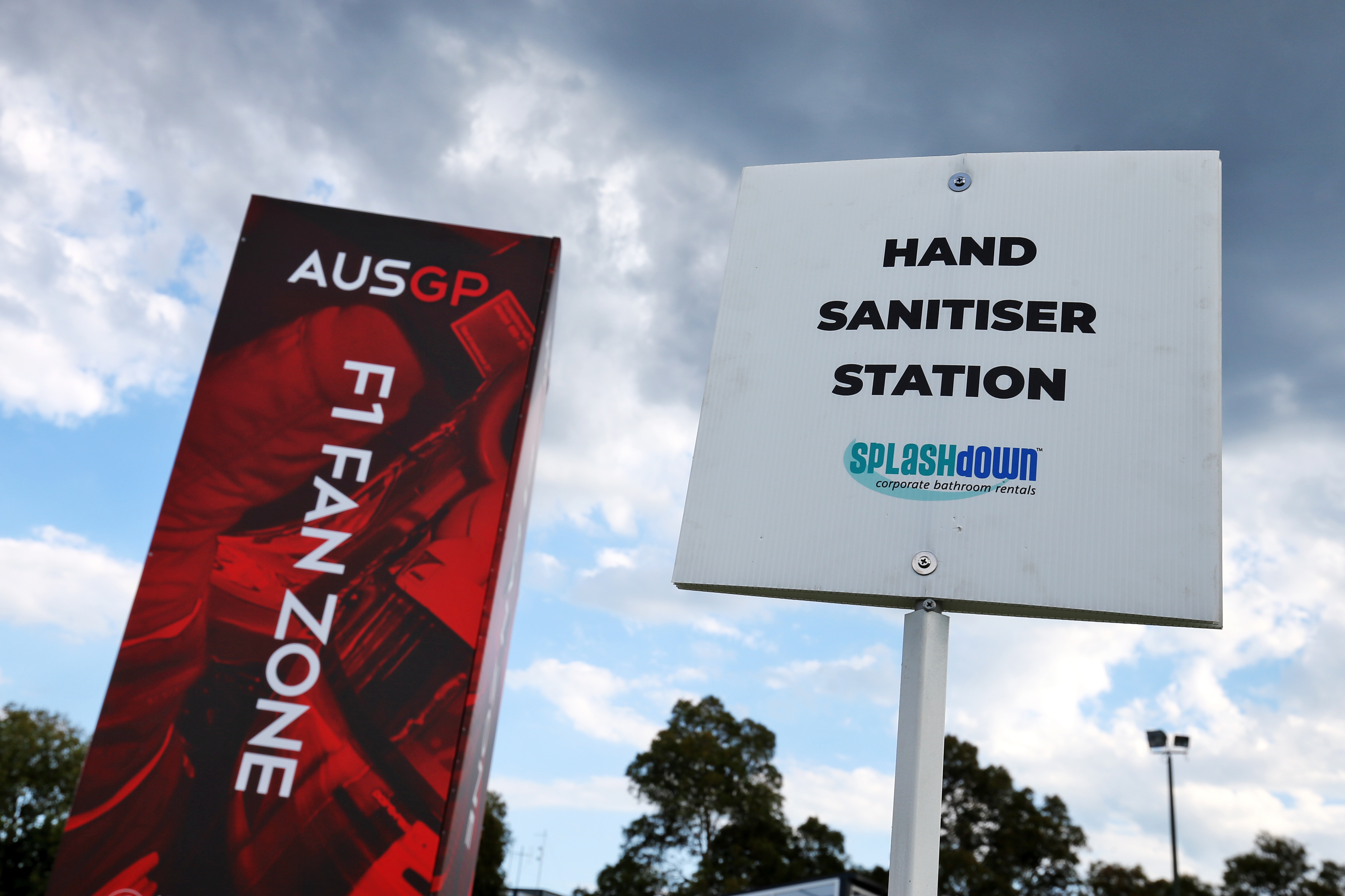 Hand sanitiser Australian Grand Prix paddock 2020