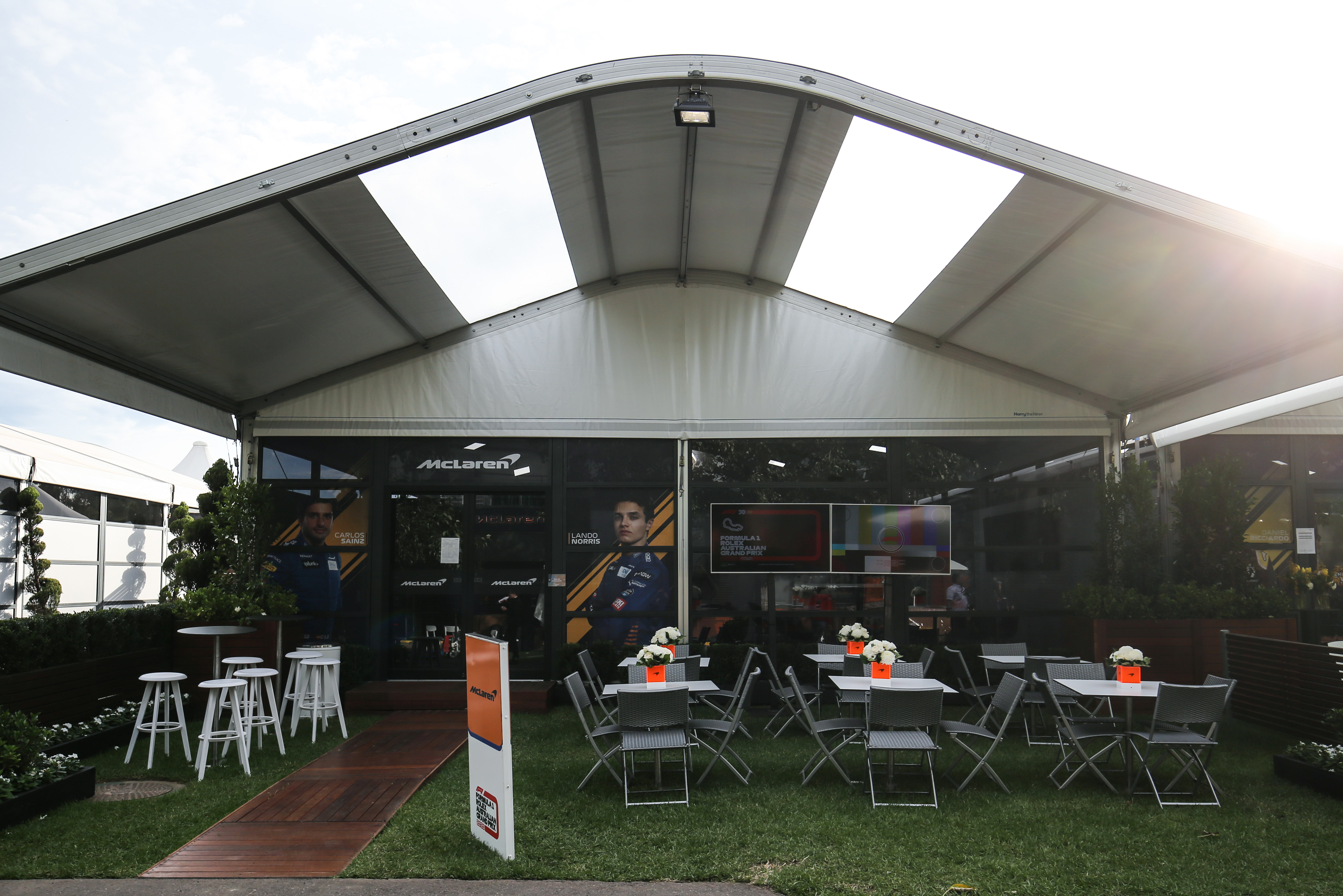 McLaren paddock area Australian Grand Prix 2020 Melbourne