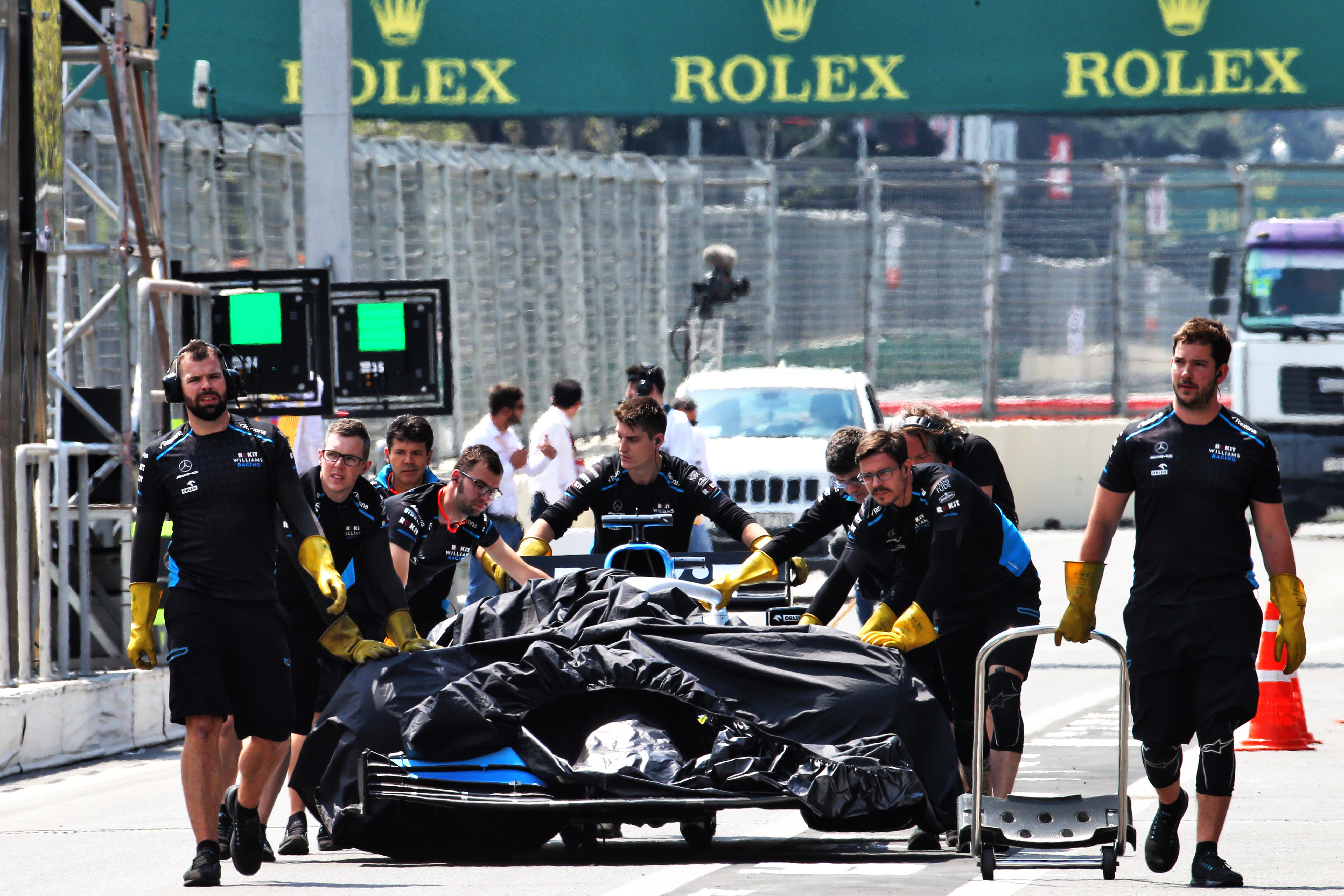 George Russell Williams Baku damage 2019