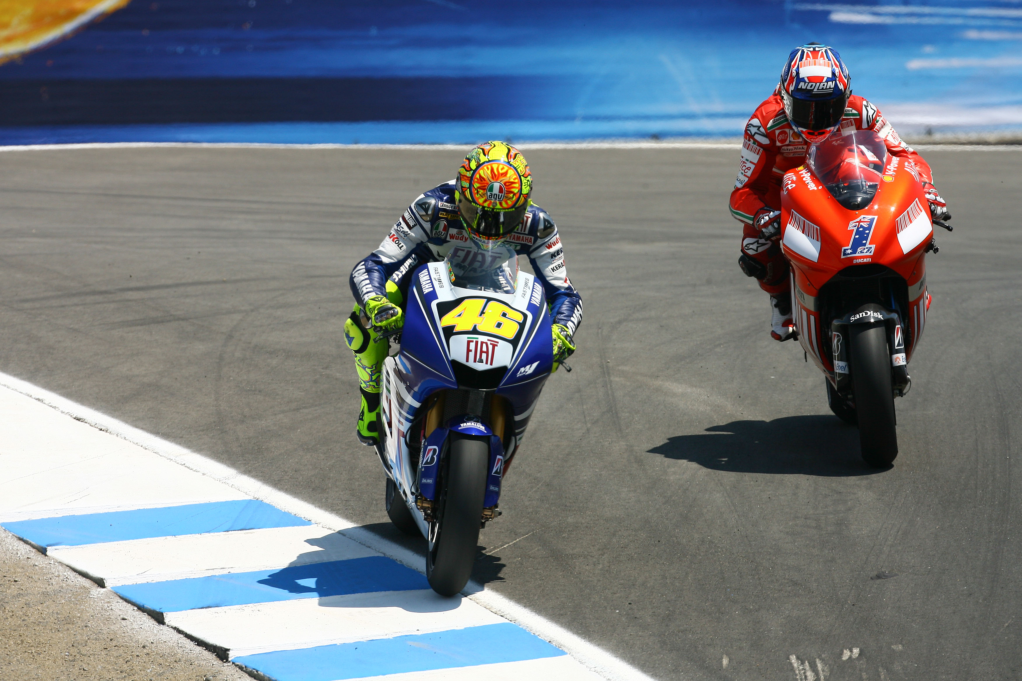 Valentino Rossi Yamaha Casey Stoner Ducati Laguna Seca MotoGP 2008