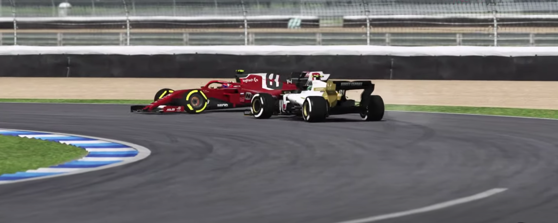 Jeroen Kweekel and Jernej Simoncic collision Indianapolis Formula SimRacing