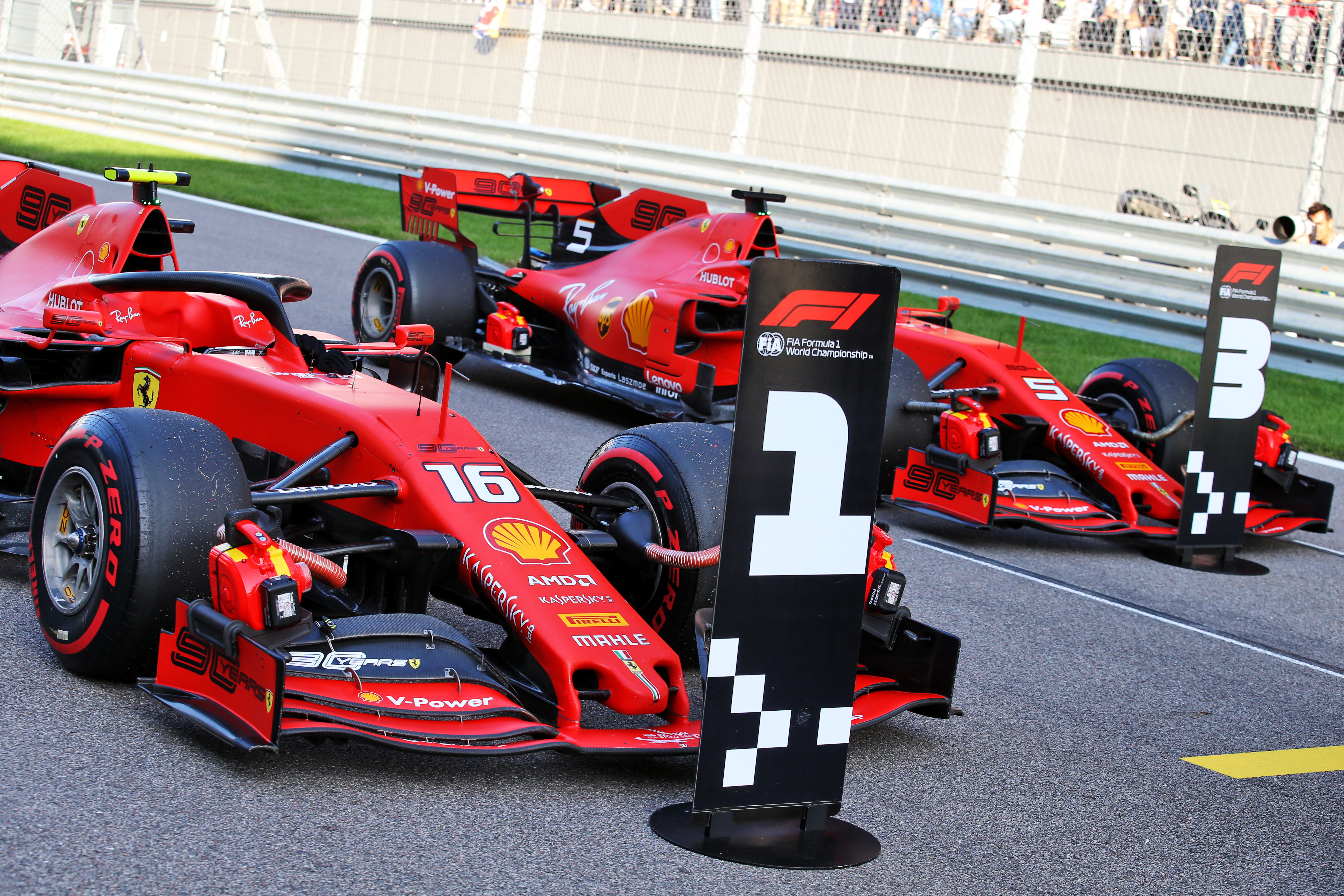 Sebastian Vettel Charles Leclerc Ferrari F1 2019