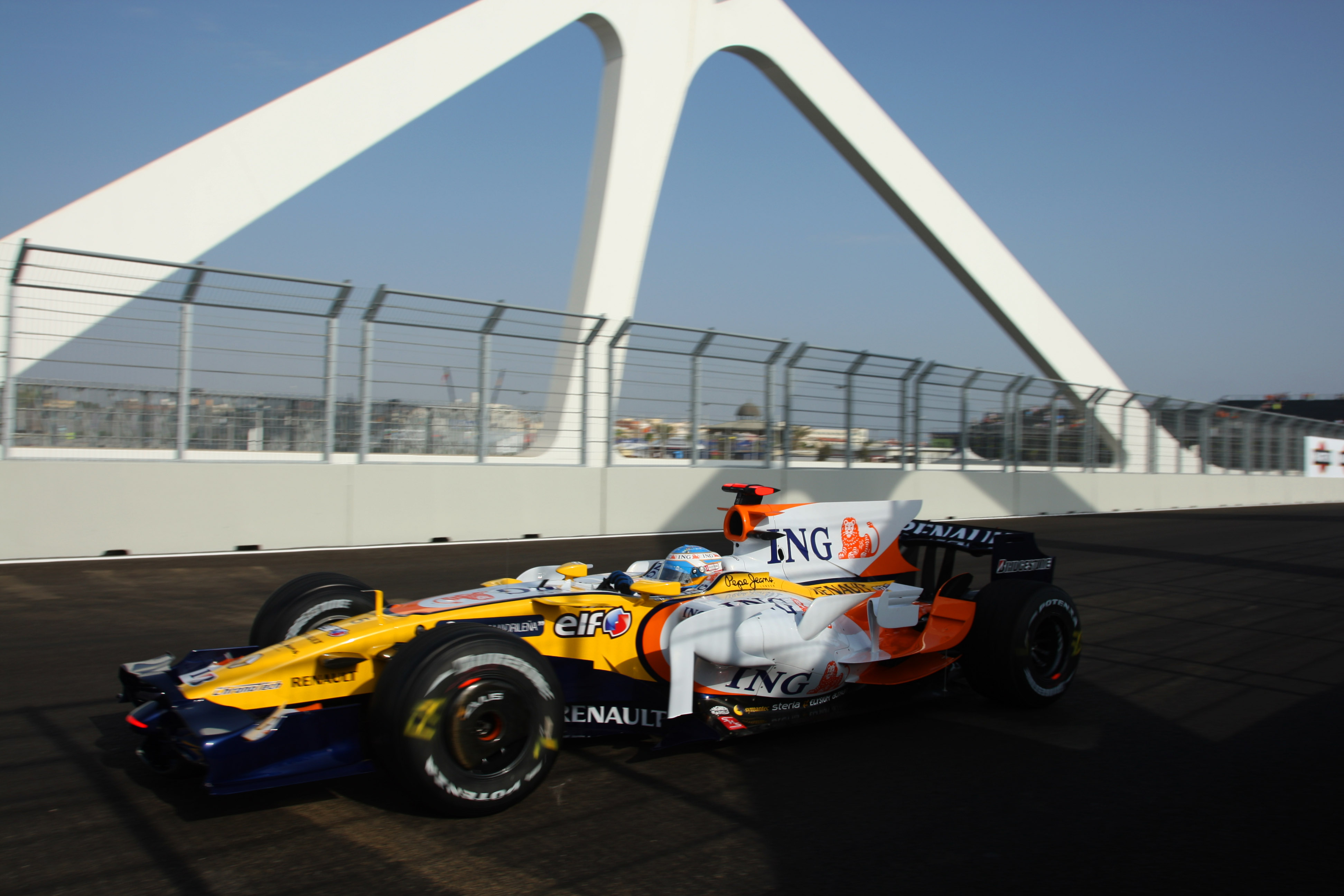 Fernando Alonso Renault Valencia F1 2008