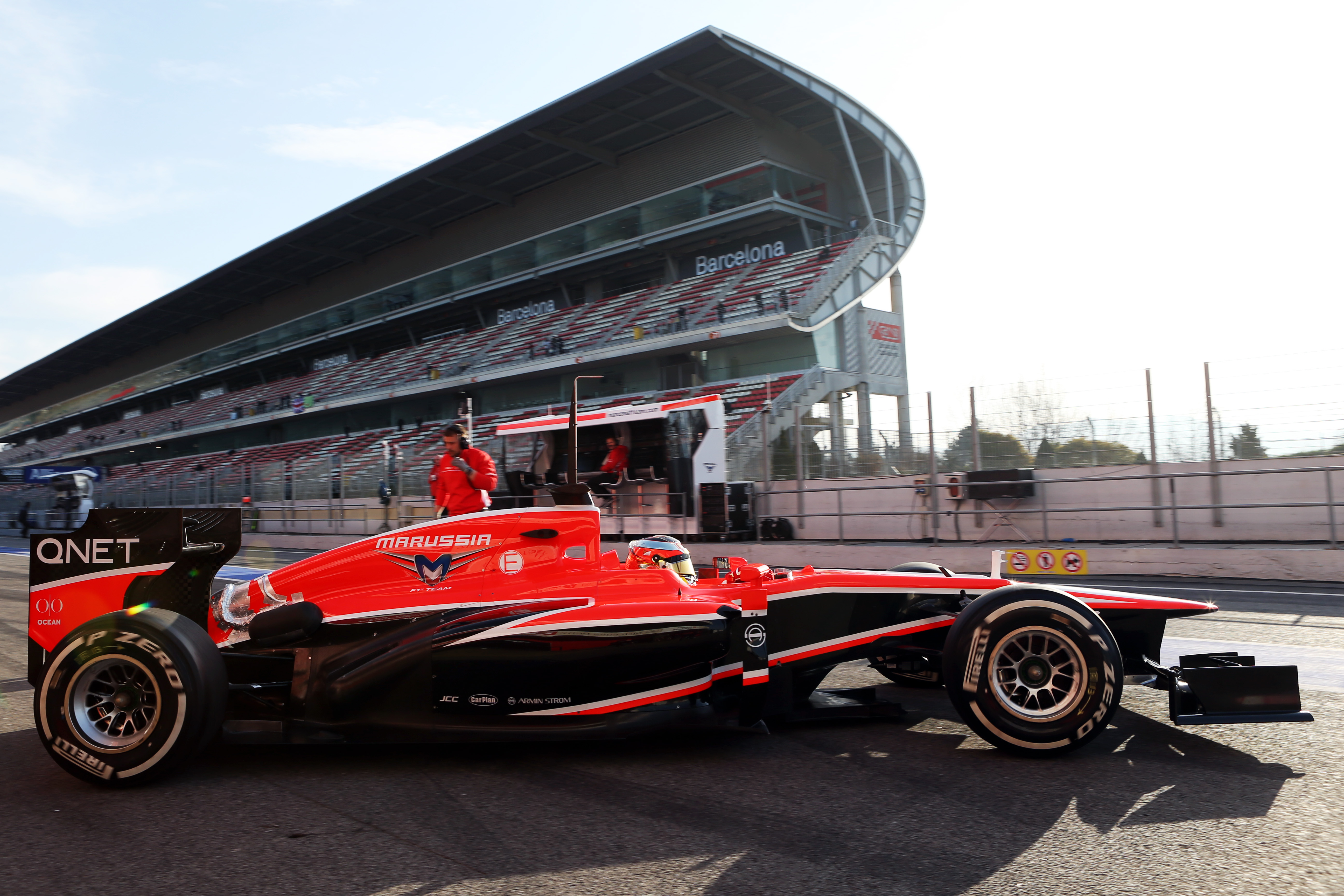 Jules Bianchi F1 testing Marussia Barcelona 2013