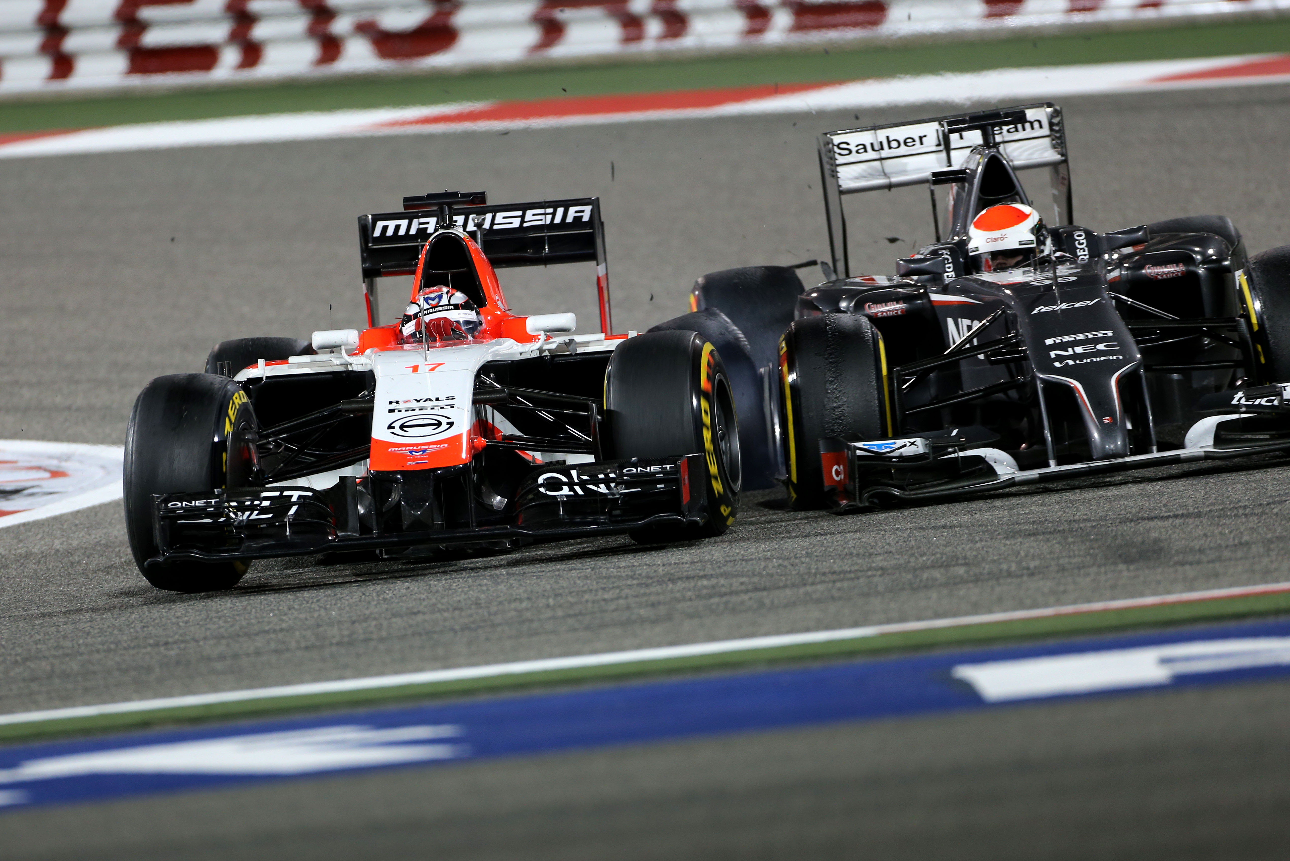 Jules Bianchi Esteban Gutierrez Marussia Sauber Bahrain F1 2014