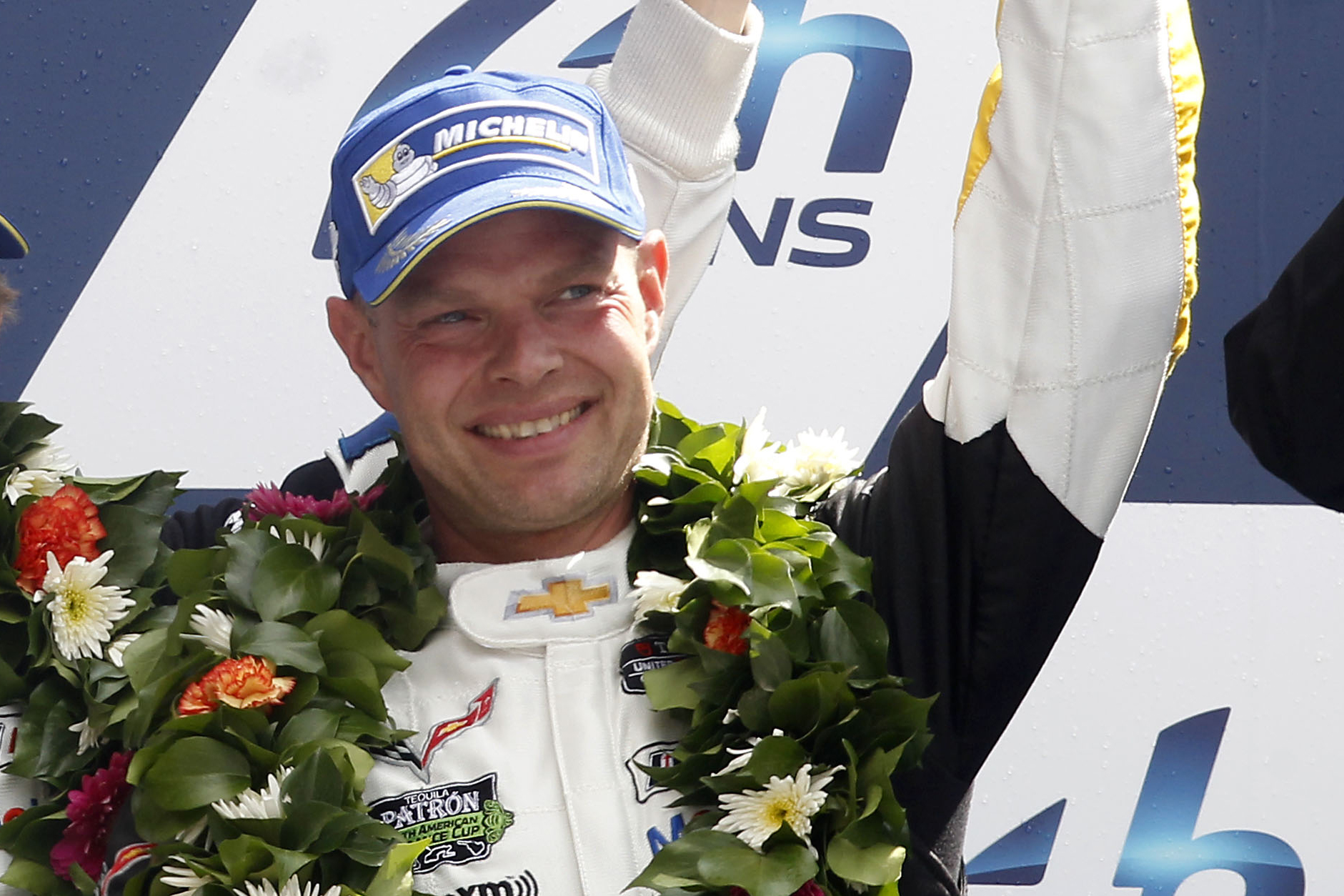 Jan Magnussen Le Mans podium 2014