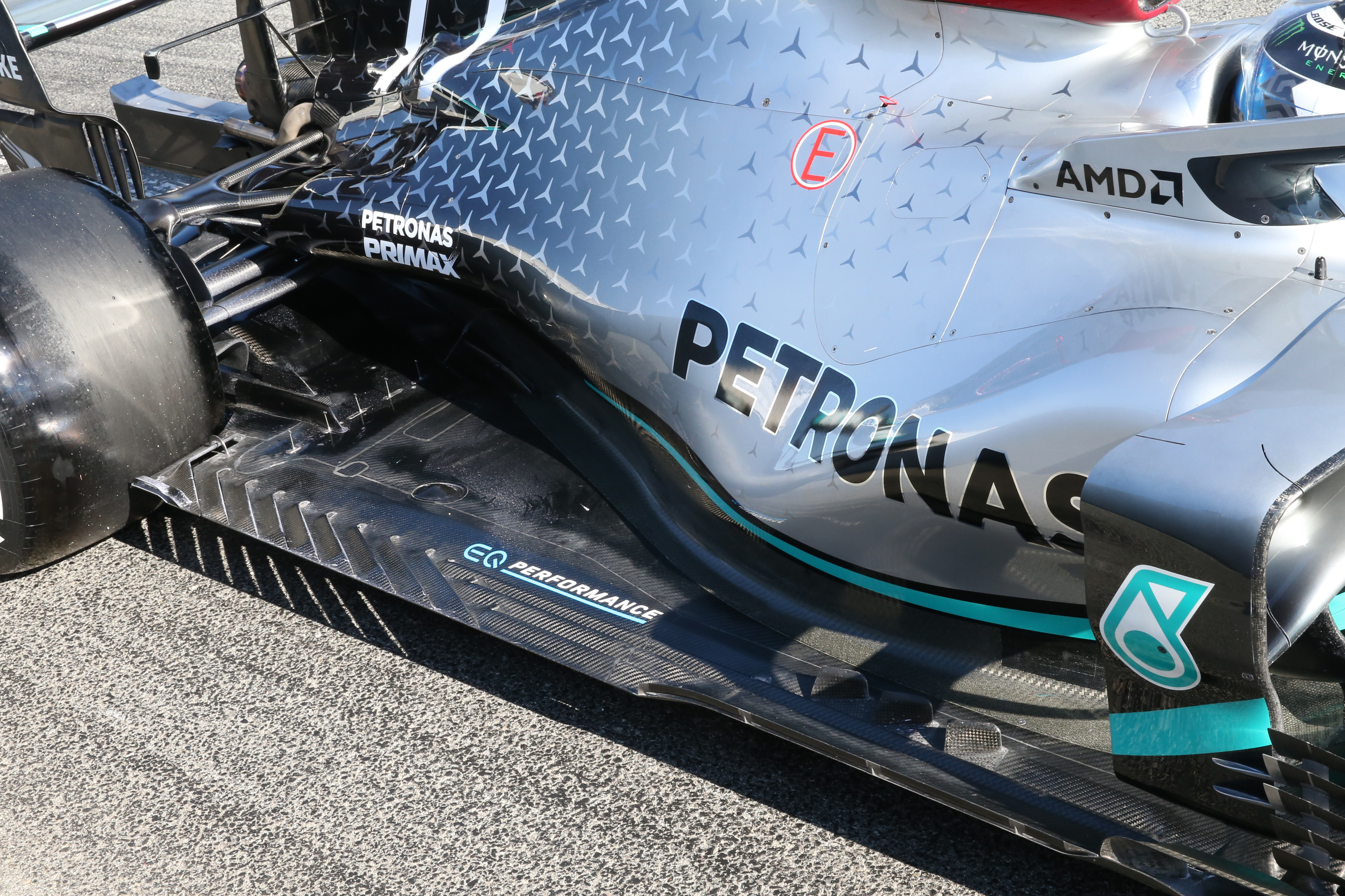 Mercedes F1 floor detail testing 2020 