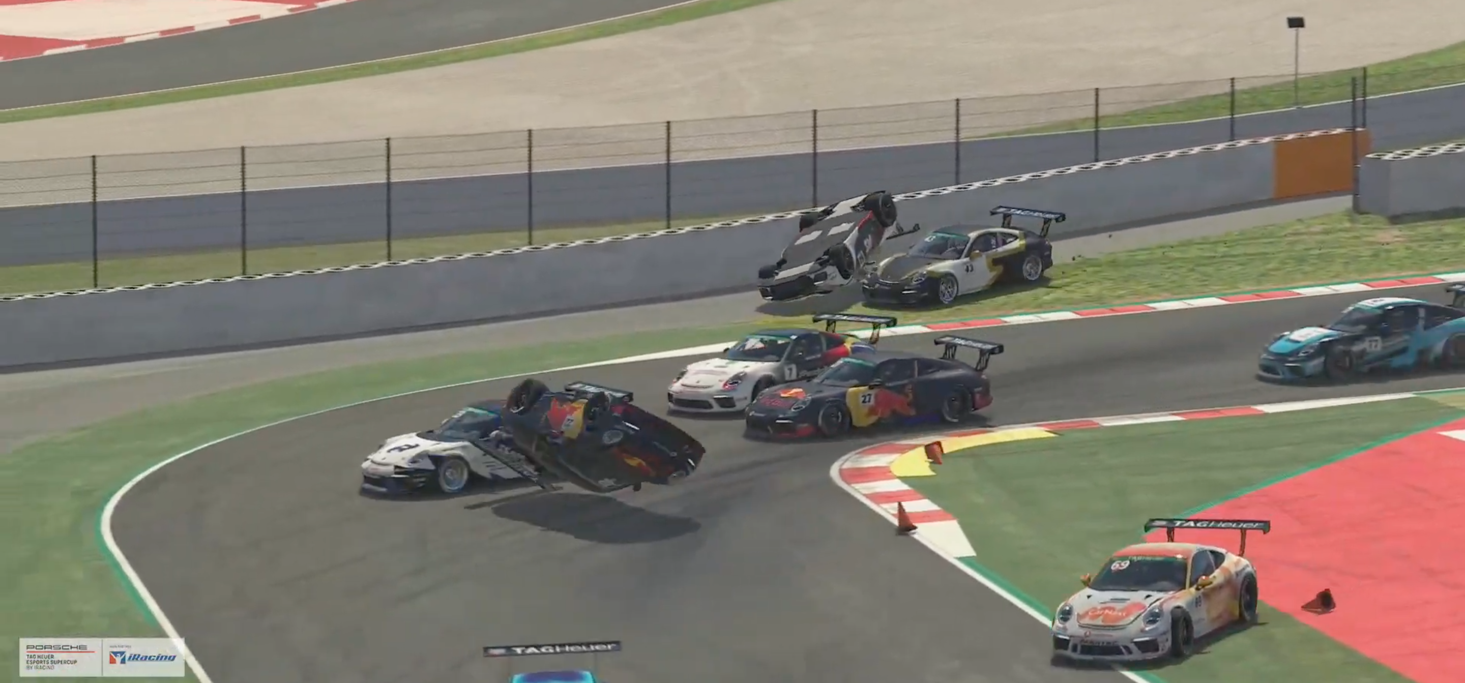 Porsche Esports Supercup R2 Crash Pic 1