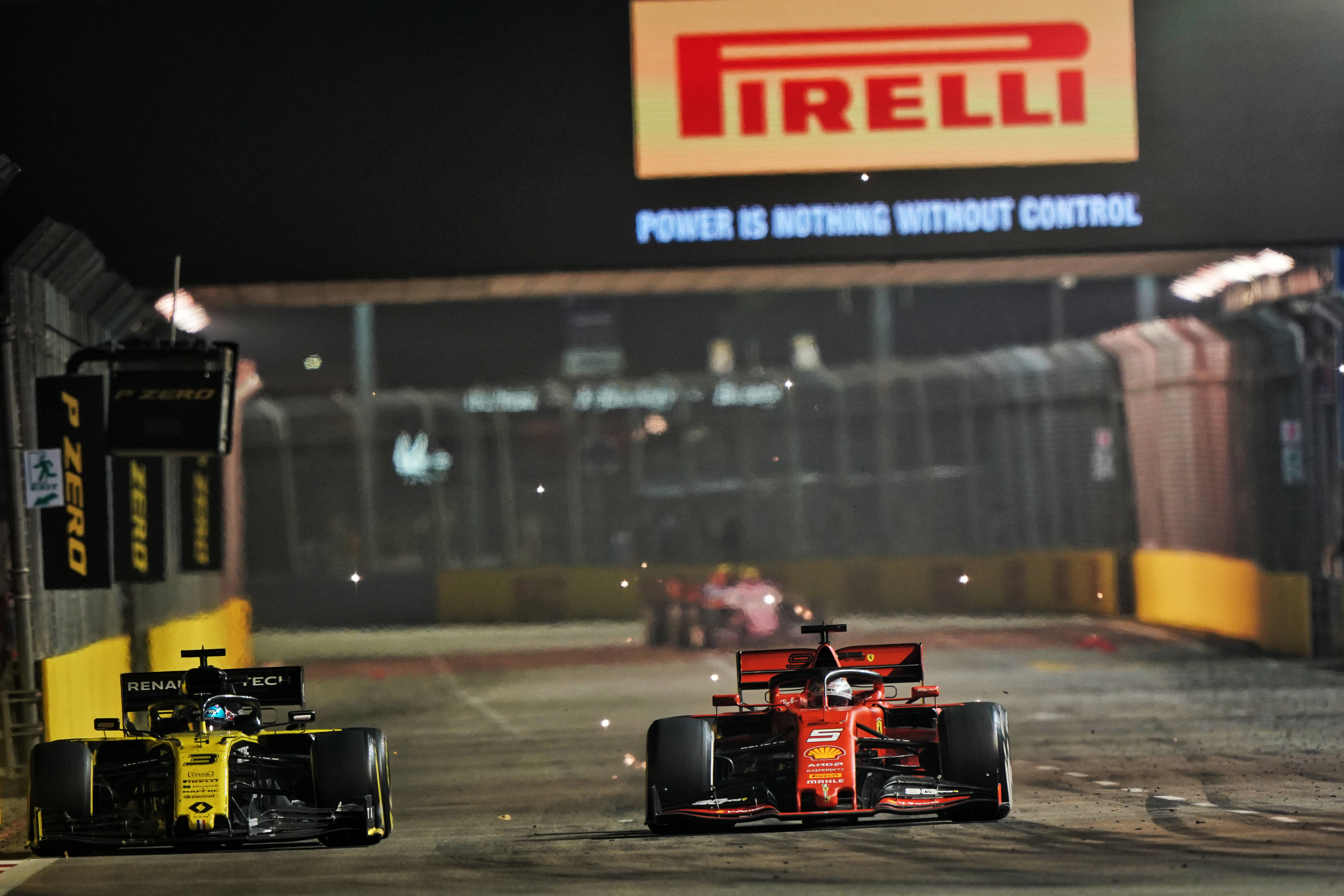 Daniel Ricciardo Renault Sebastian Vettel Ferrari Singapore Grand Prix 2019