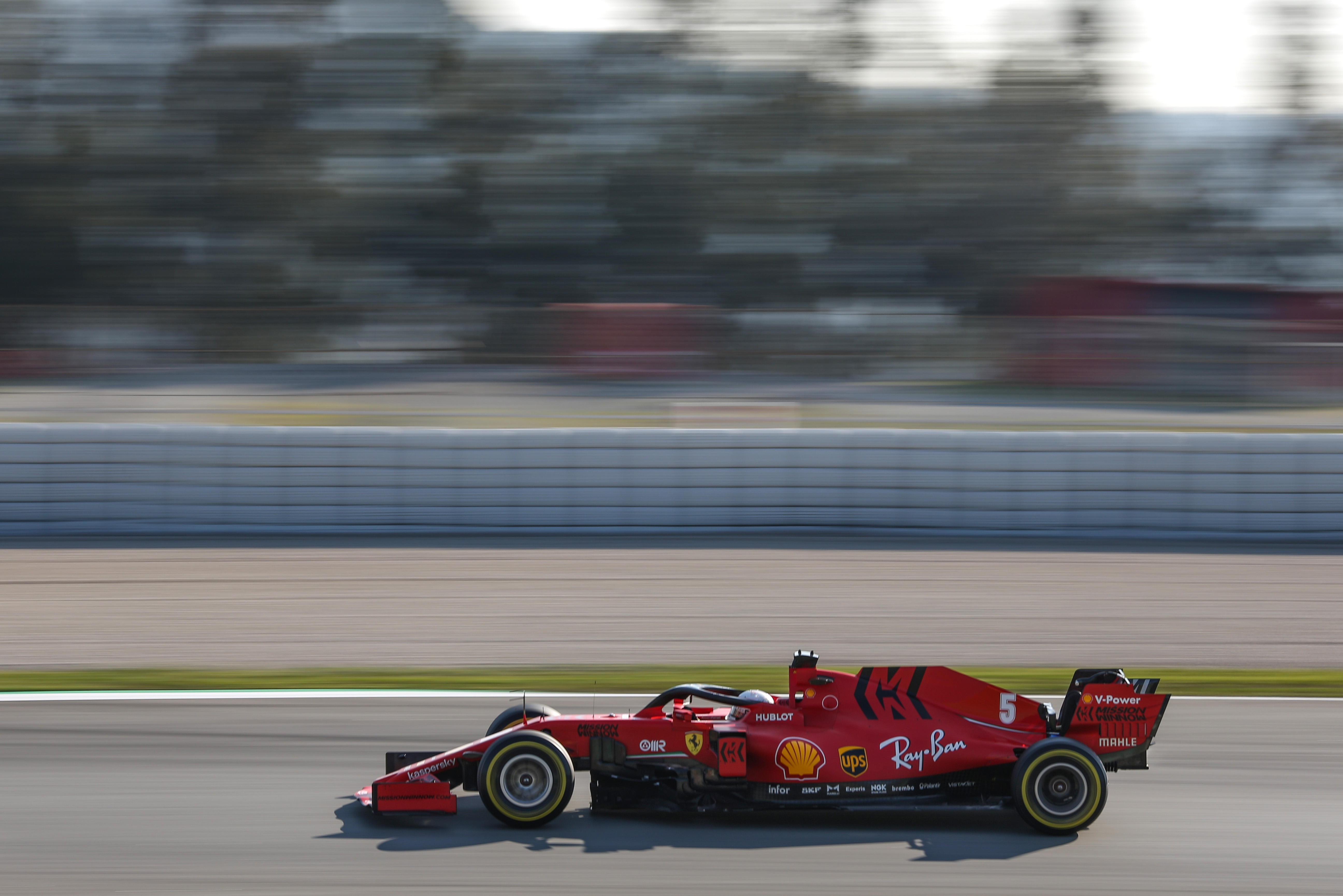 Sebastian Vettel Ferrari Barcelona F1 testing 2020