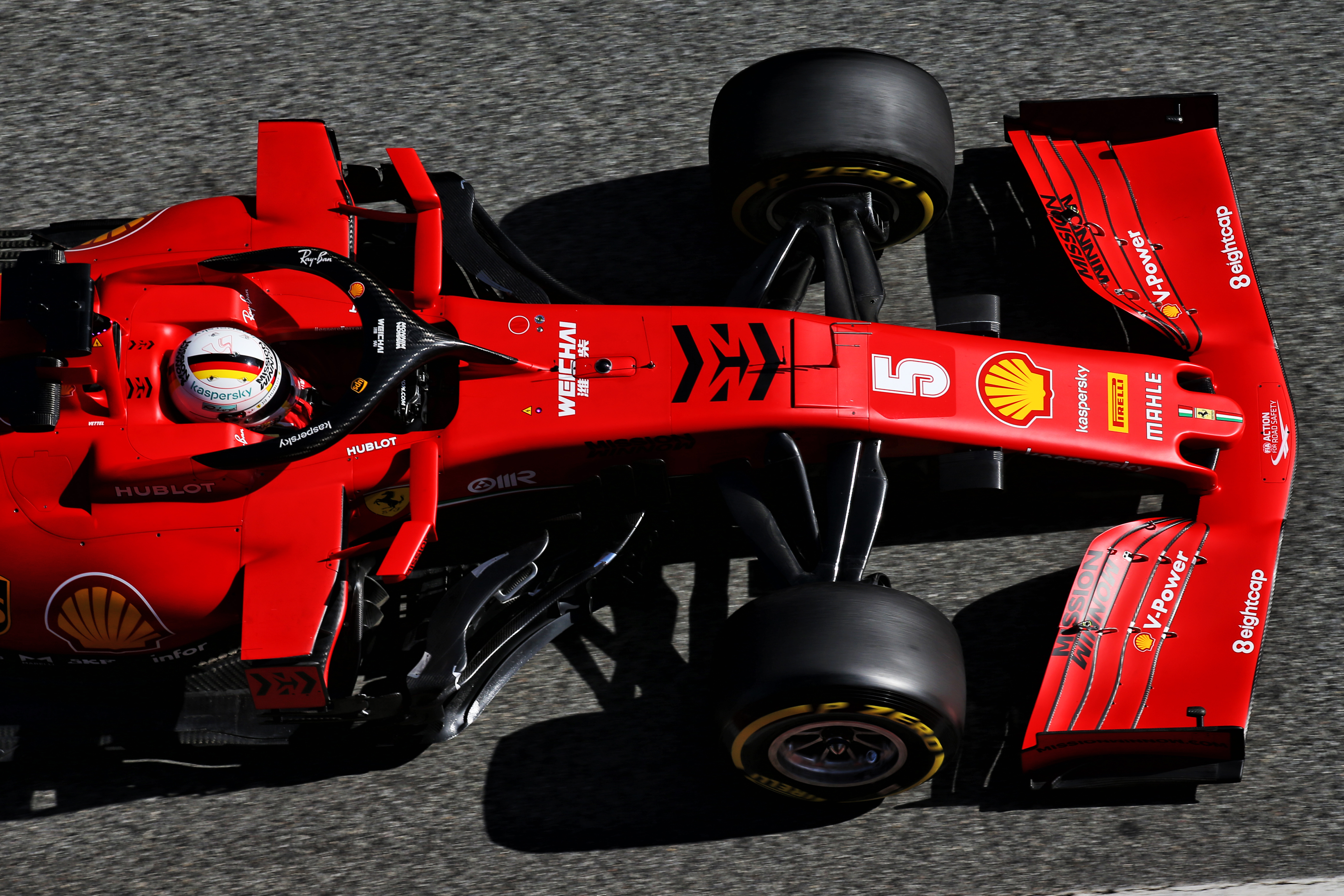 Sebastian Vettel Ferrari Barcelona F1 testing 2020