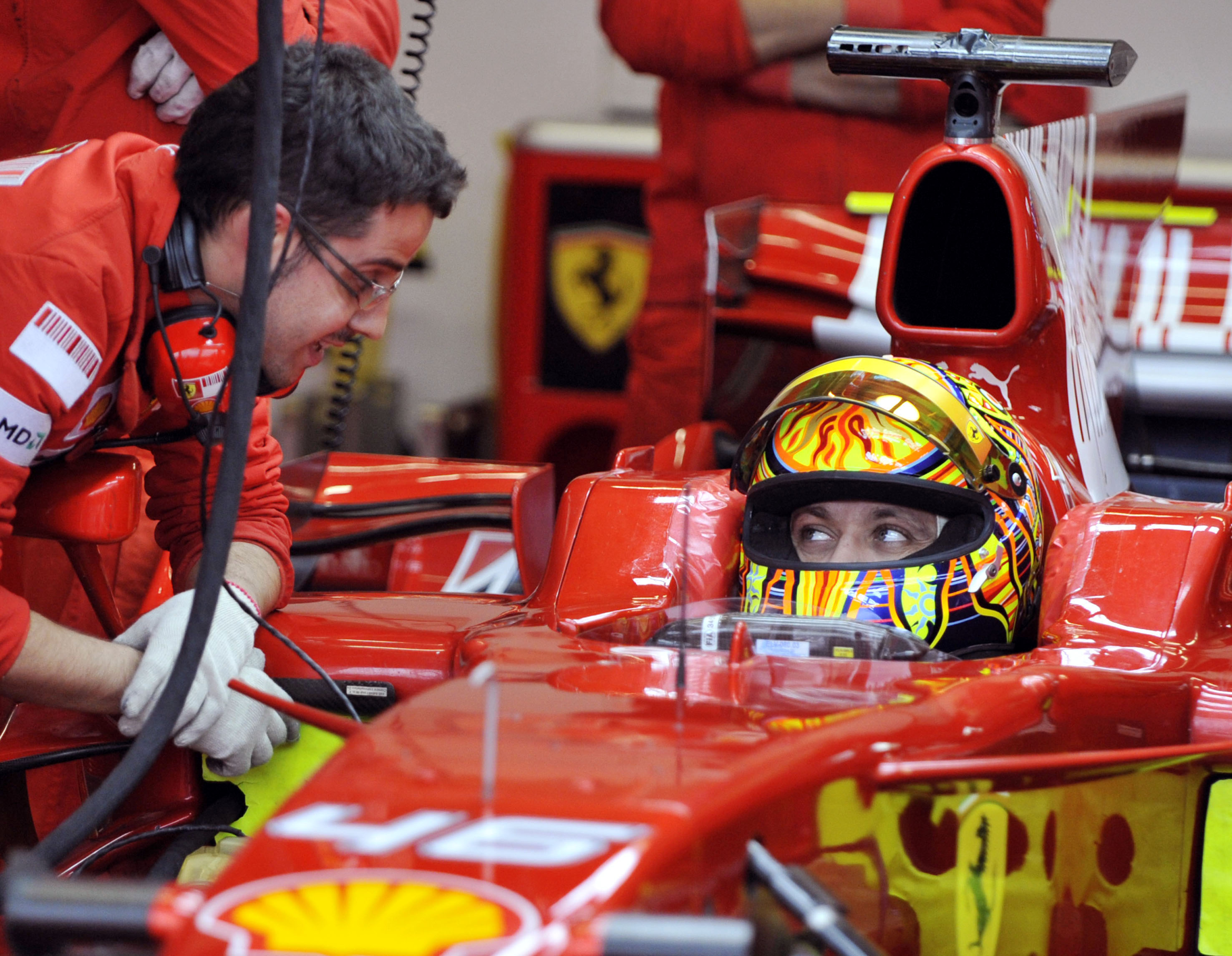 Valentino Rossi Ferrari F1 test 2008