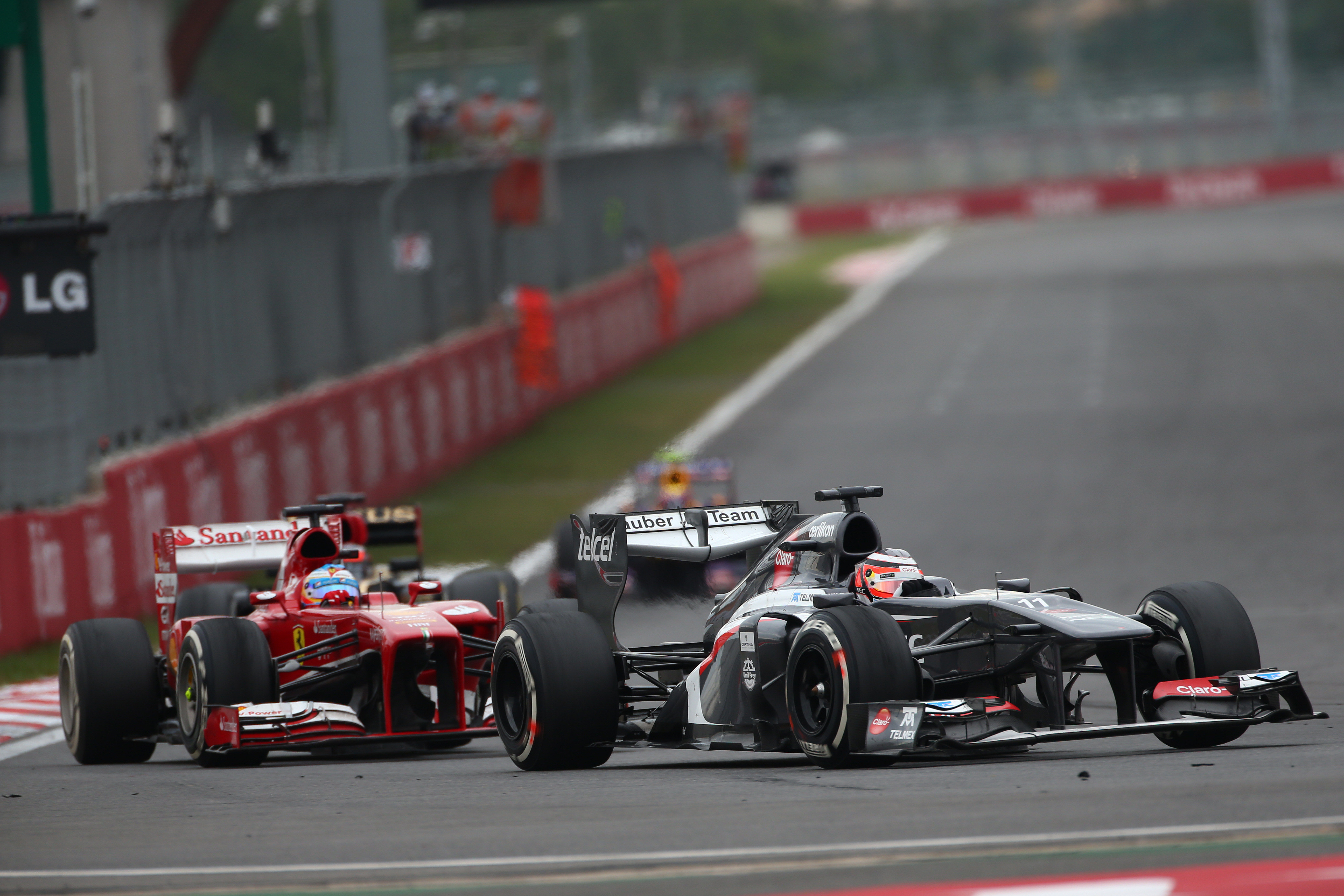 Nico Hulkenberg Sauber Fernando Alonso Ferrari F1 2013