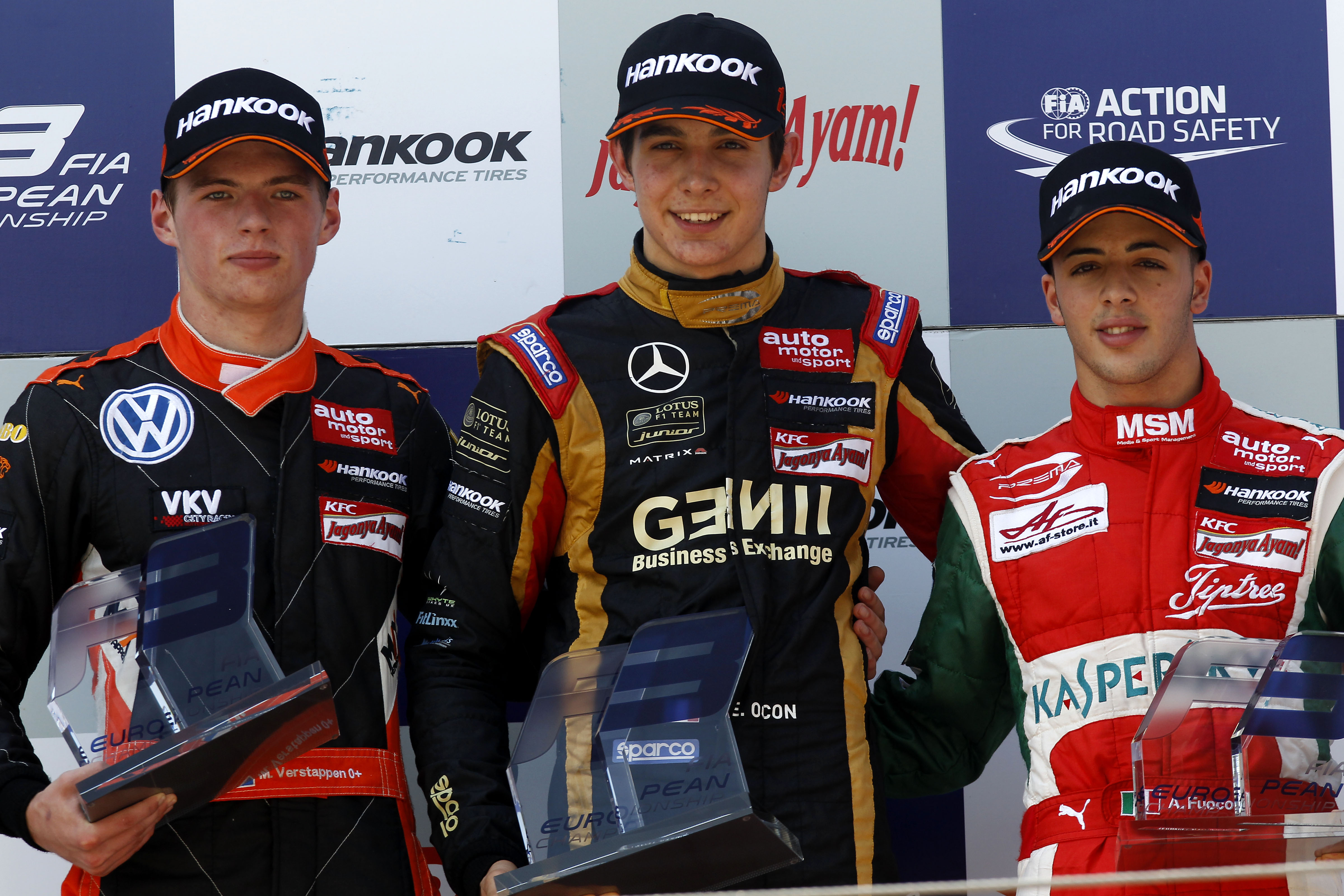 Max Verstappen Esteban Ocon Antonio Fuoco European F3 2014