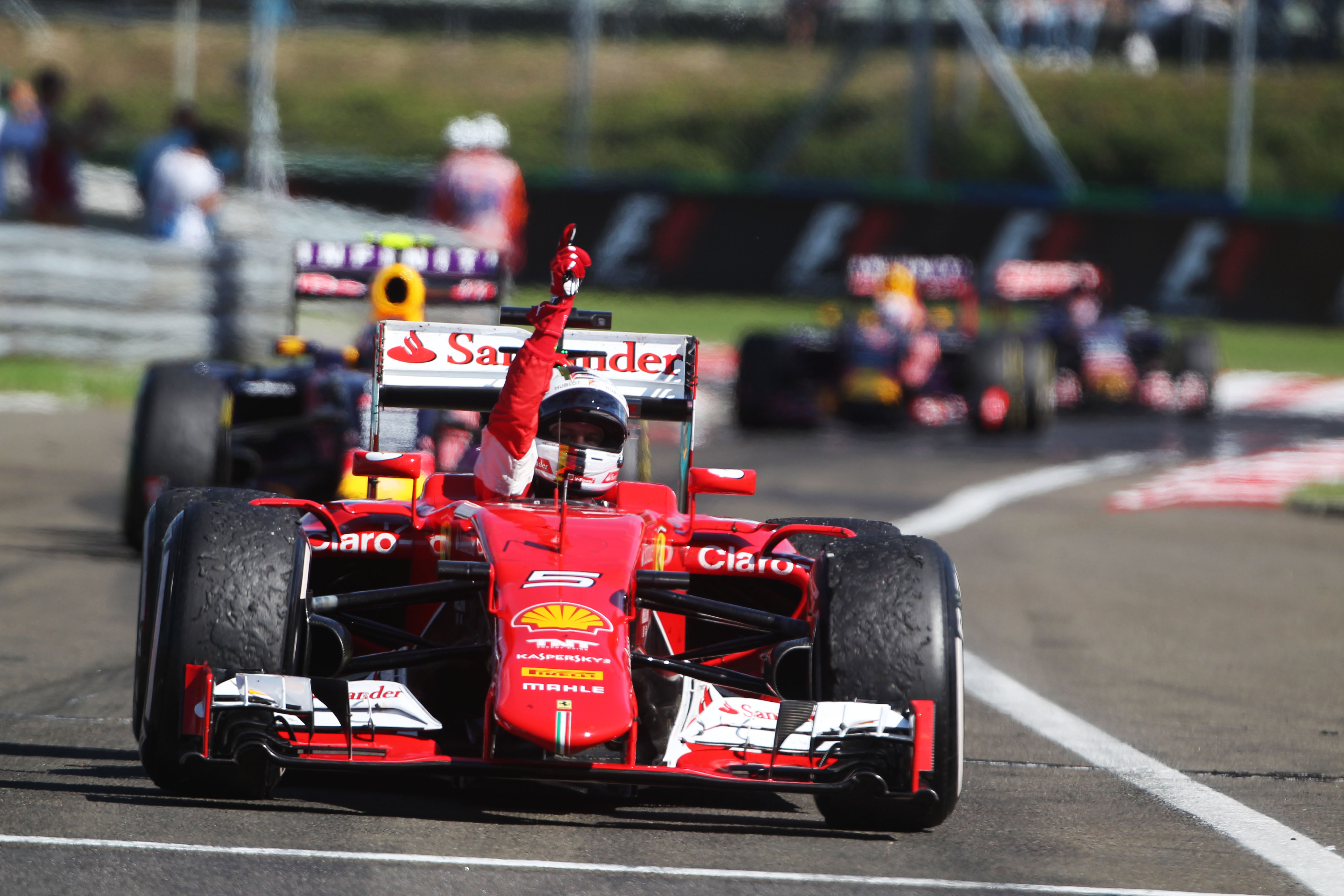 Sebastian Vettel Ferrari wins 2015 Hungarian Grand Prix