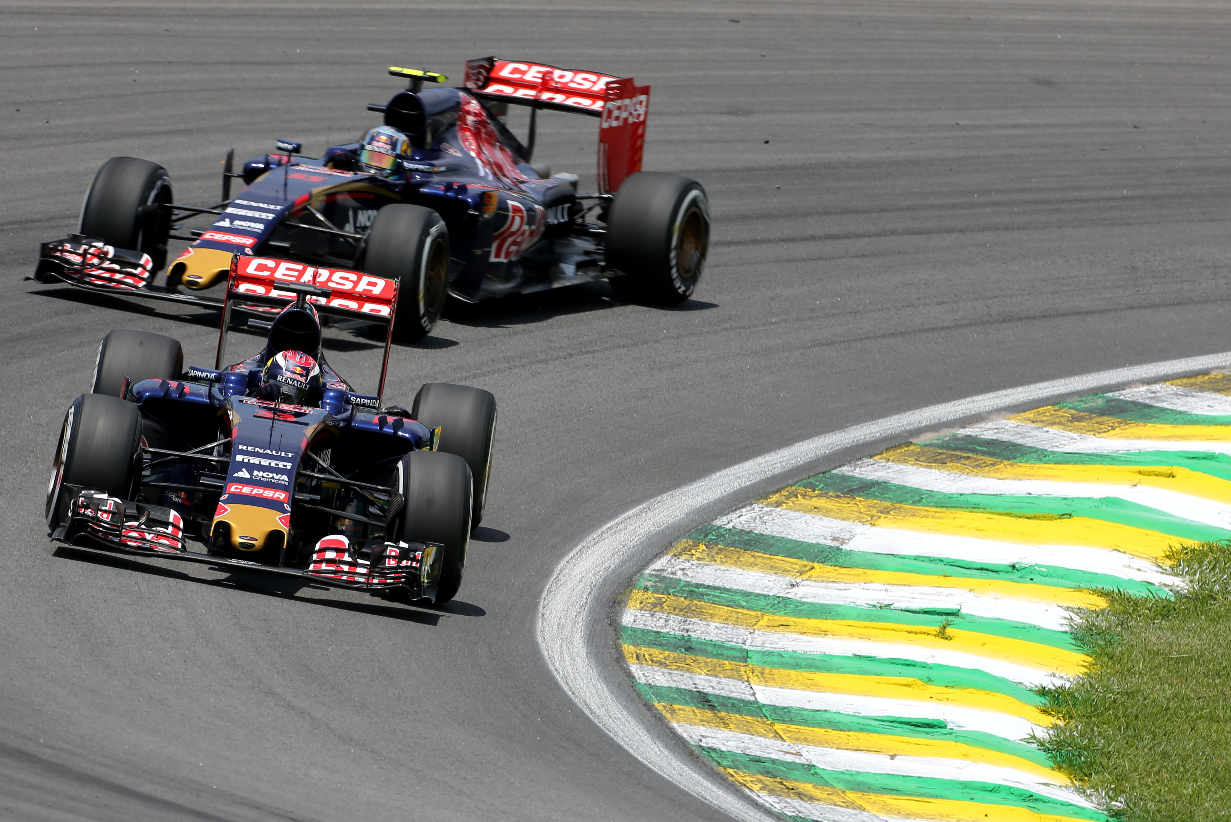 Max Verstappen Carlos Sainz Jr Toro Rosso Brazilian Grand Prix 2015 Interlagos