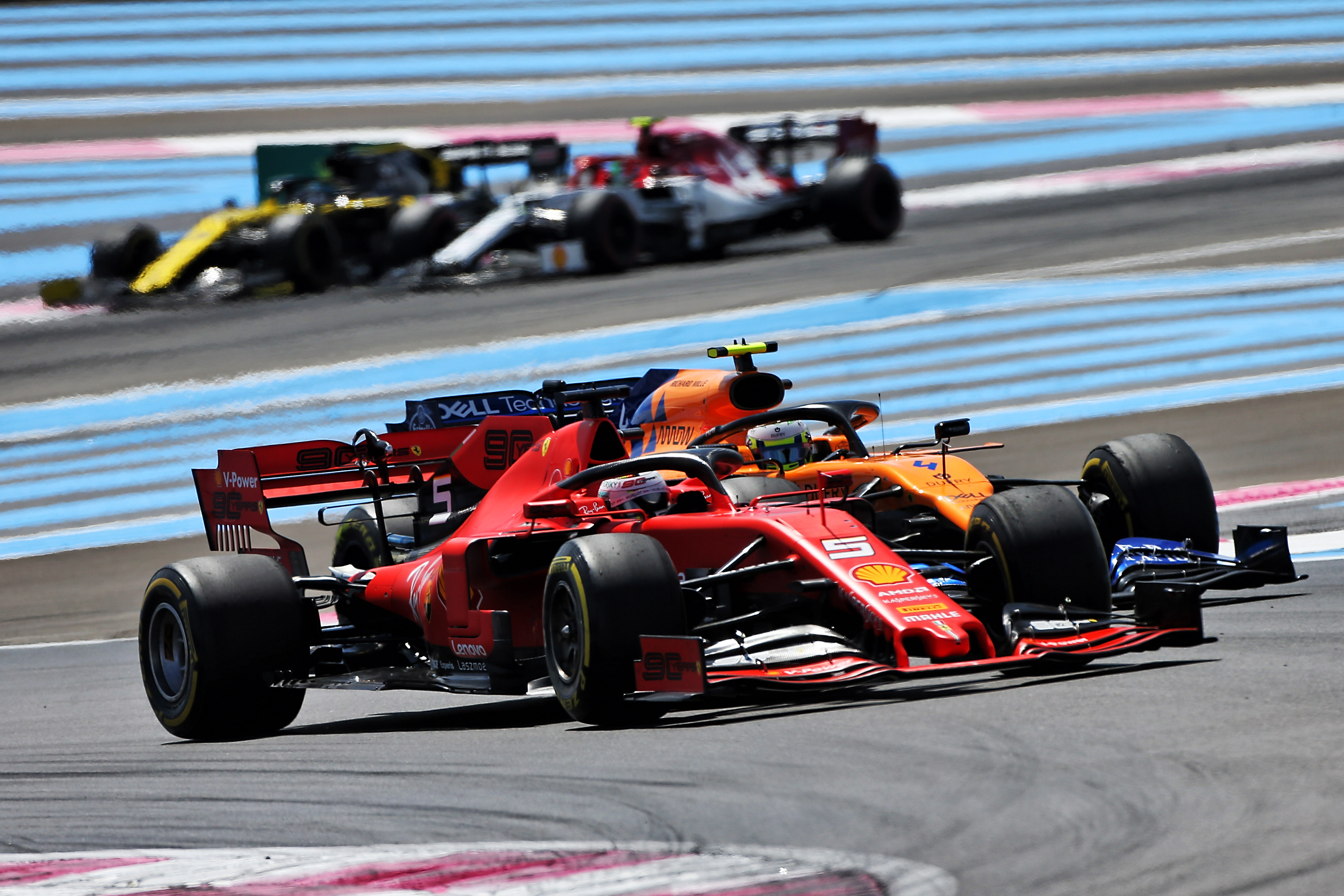 Sebastian Vettel Ferrari Lando Norris McLaren French Grand Prix 2019 Paul Ricard