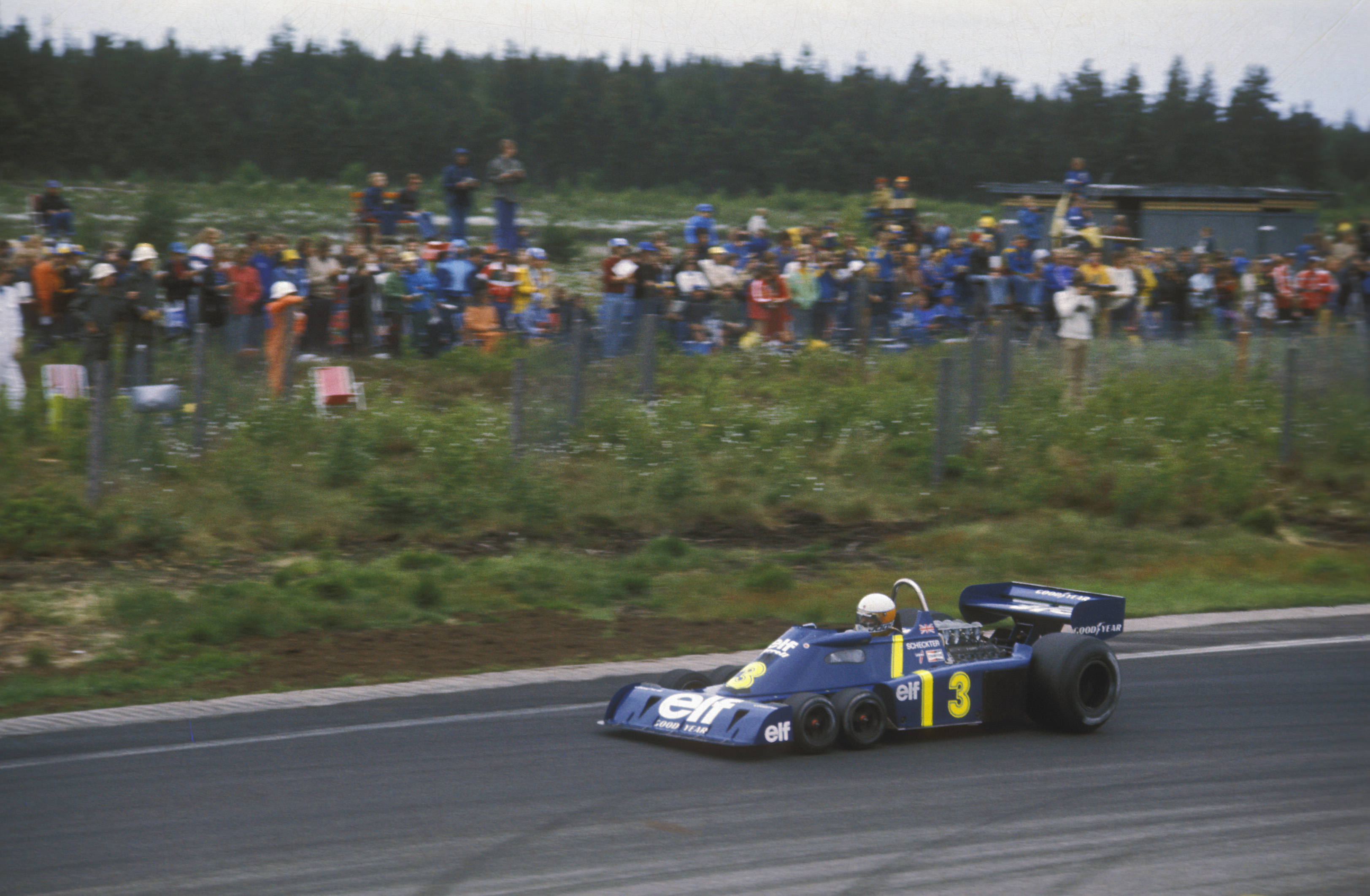 Jody Scheckter Tyrrell six-wheeler Swedish Grand Prix 1976 Anderstorp