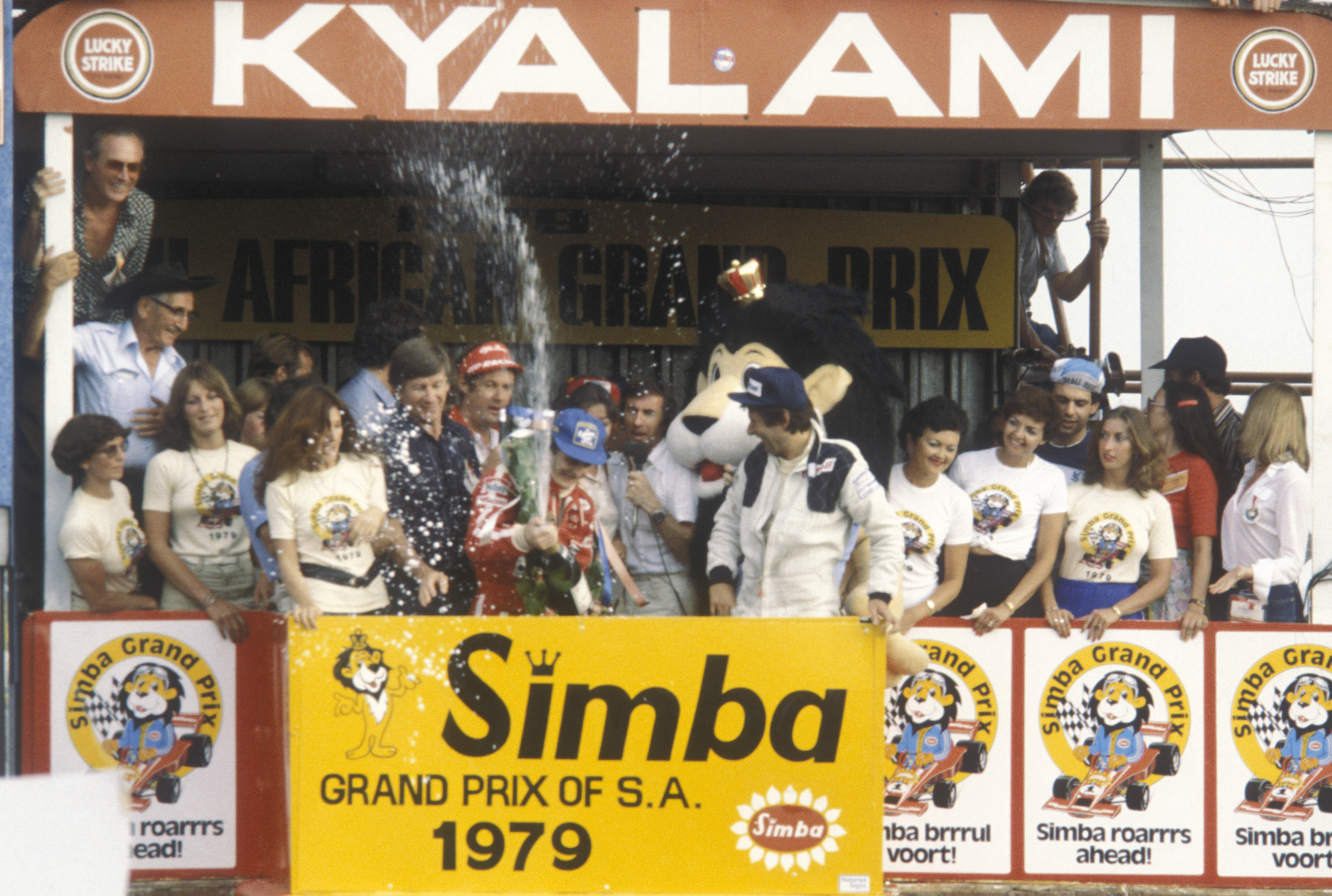 South African Grand Prix podium 1979 Gilles Villeneuve