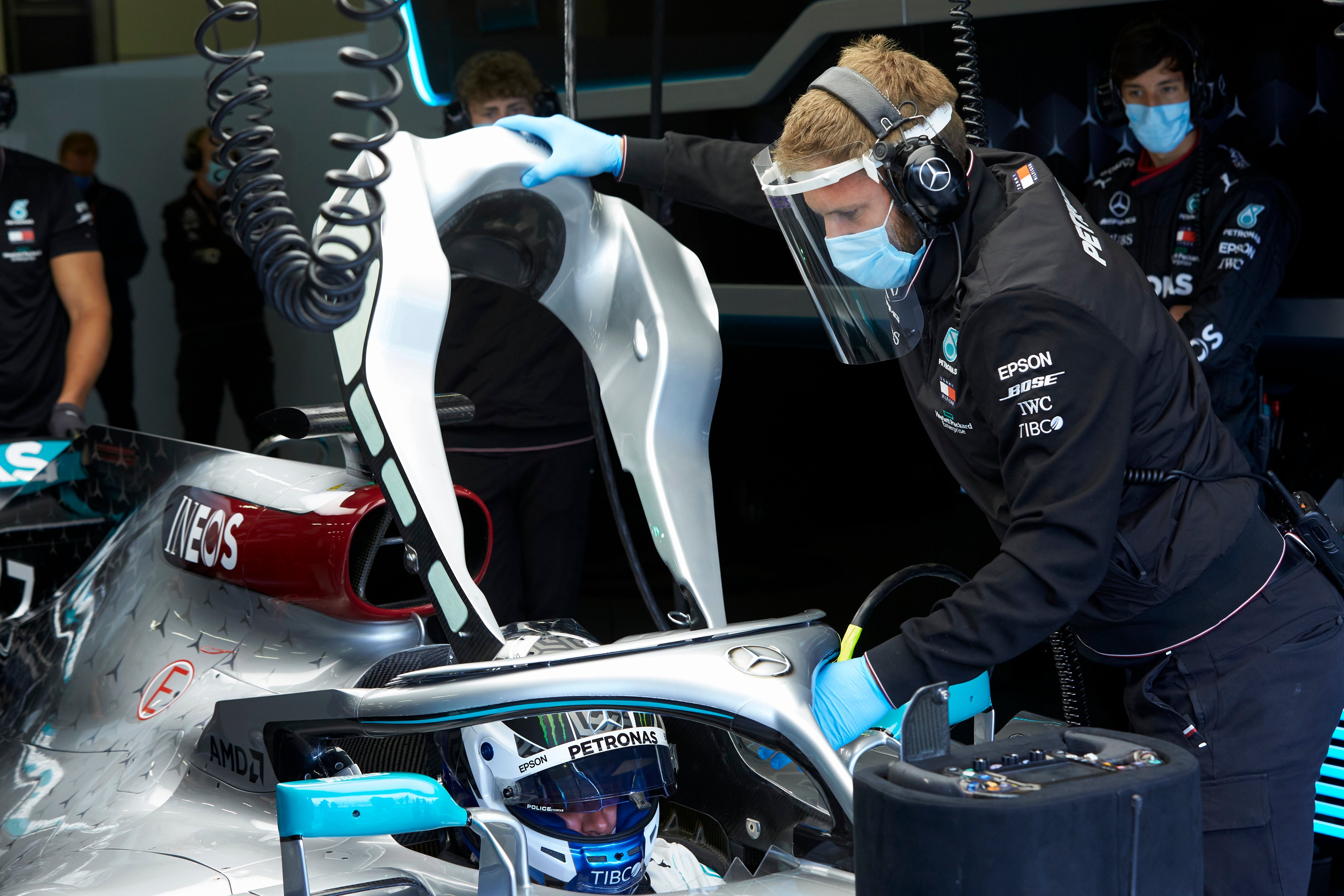 Valtteri Bottas Mercedes Silverstone test