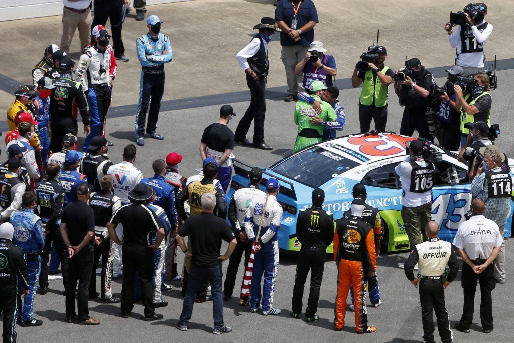 NASCAR passes a despicable test with a poignant moment