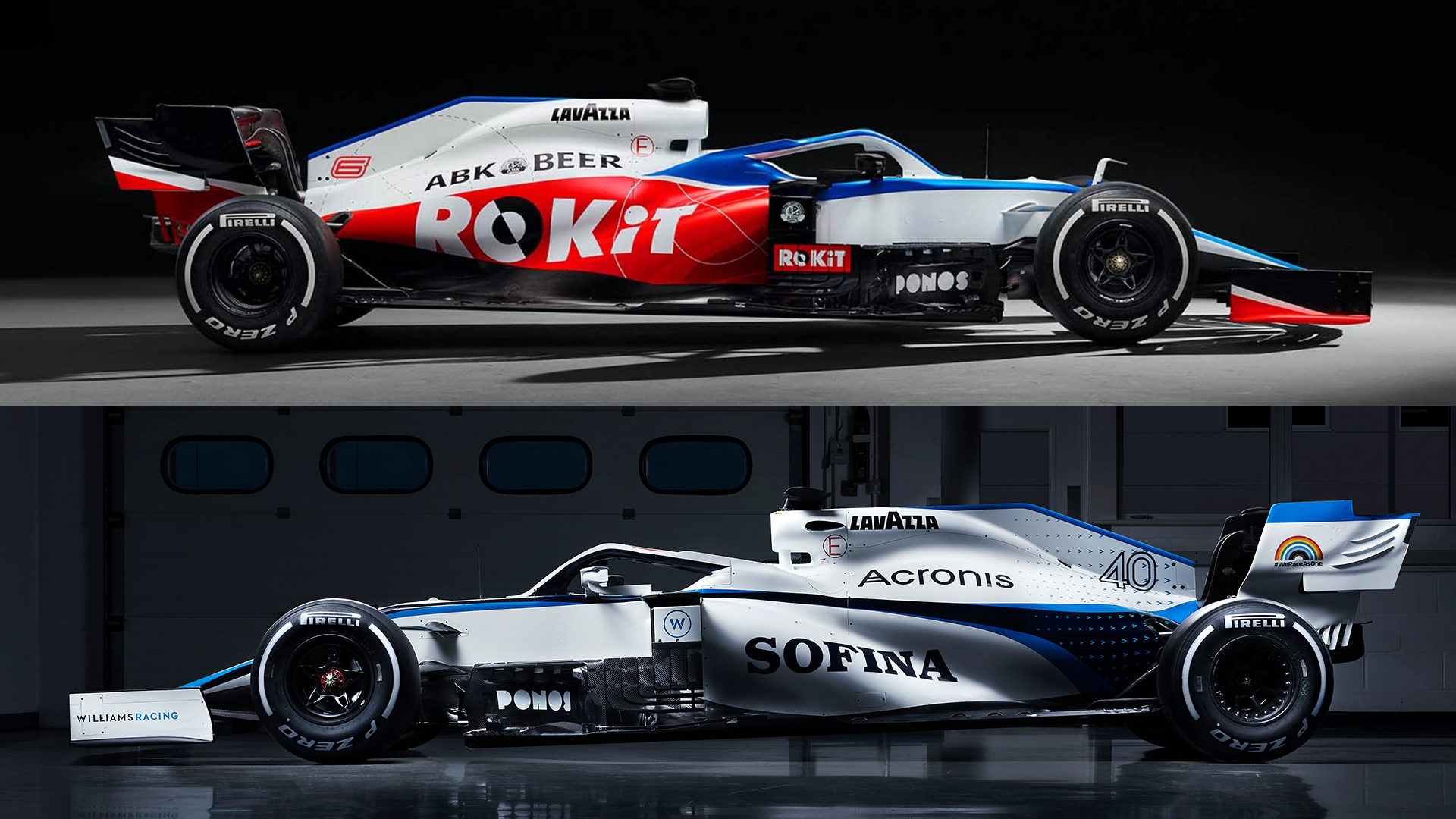 Williams FW43 liveries compared