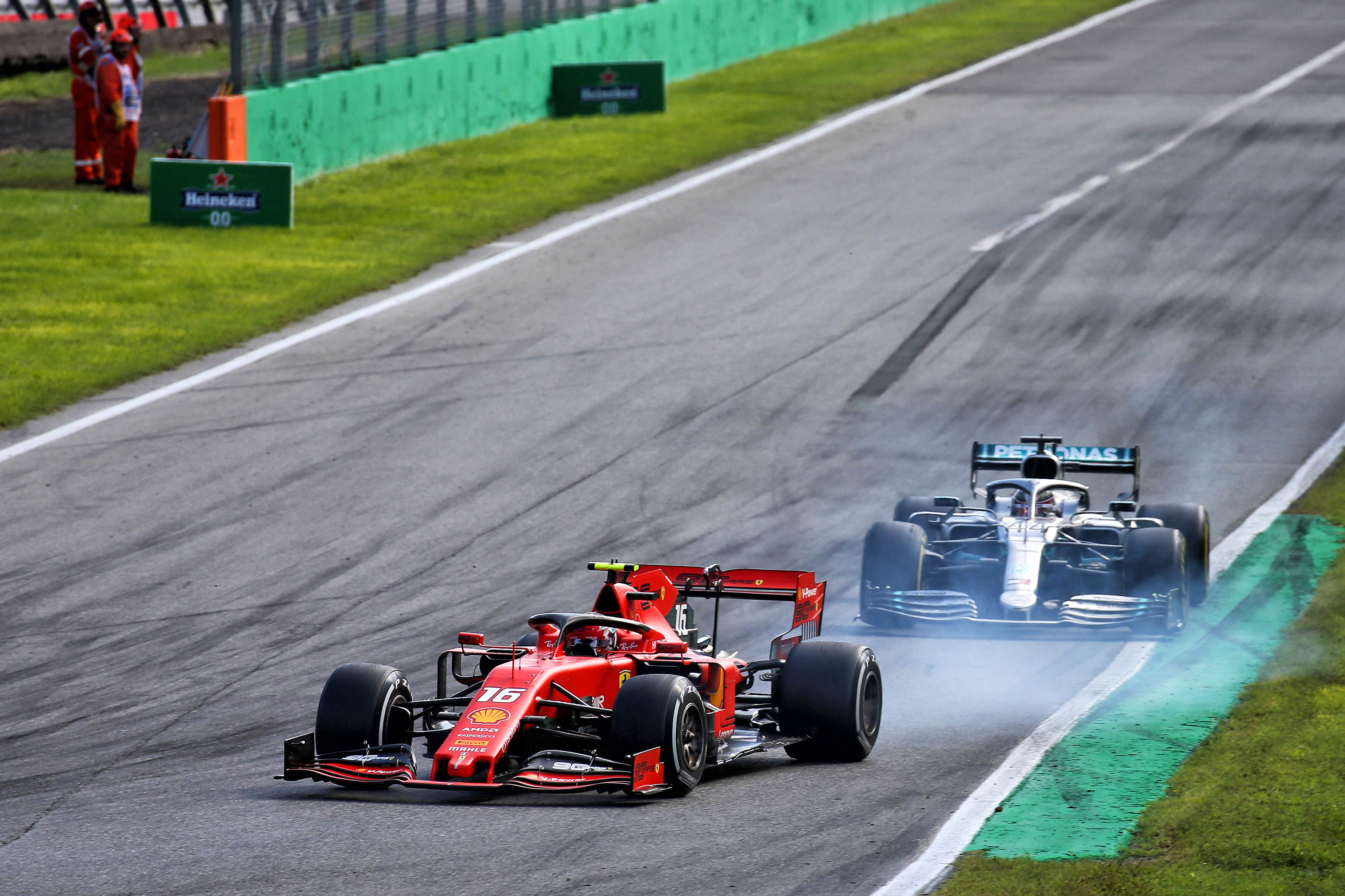 Charles Leclerc Ferrari Lewis Hamilton Mercedes Italian Grand Prix 2019 Monza