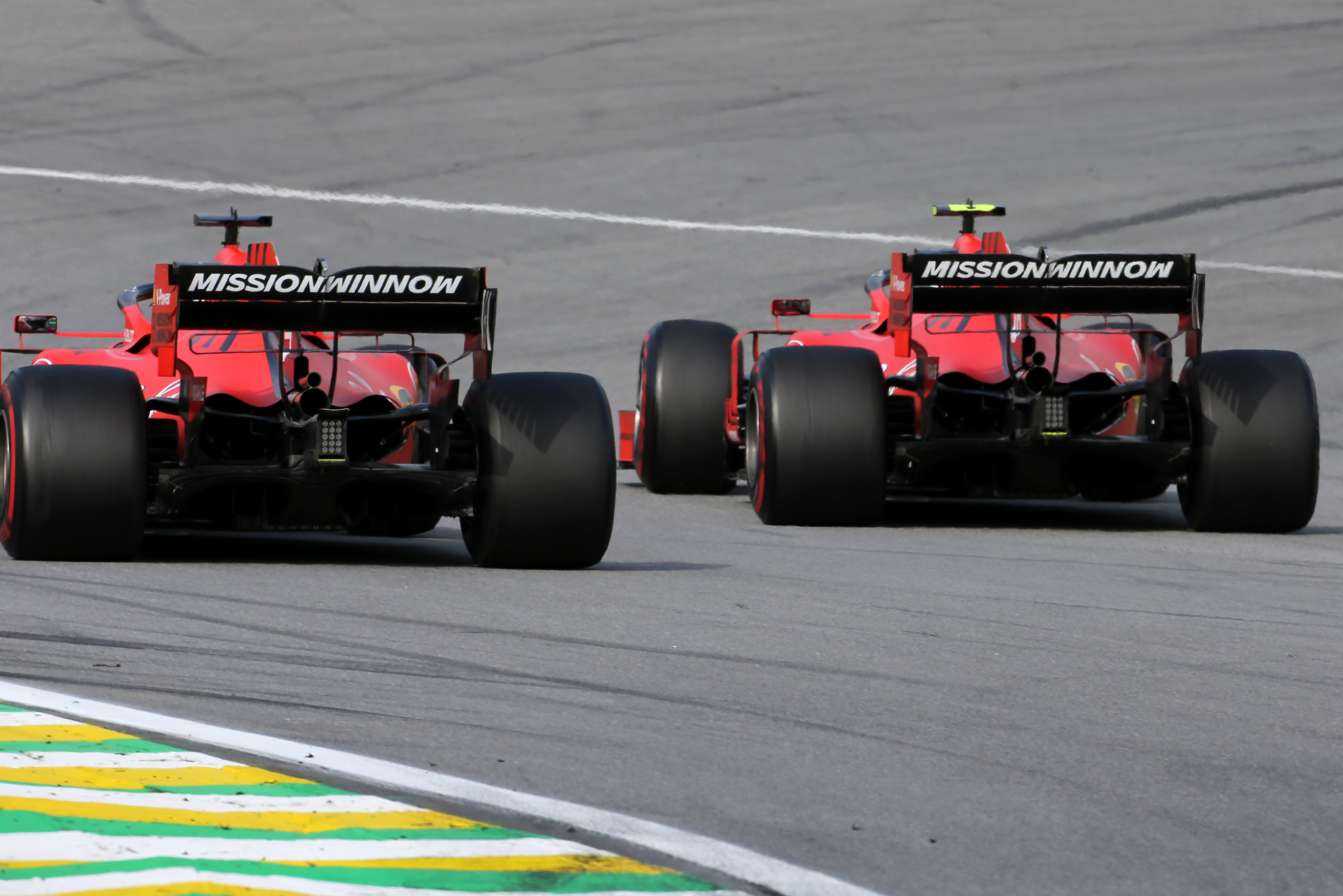 Sebastian Vettel Charles Leclerc Ferrari Brazilian Grand Prix 2019 Interlagos