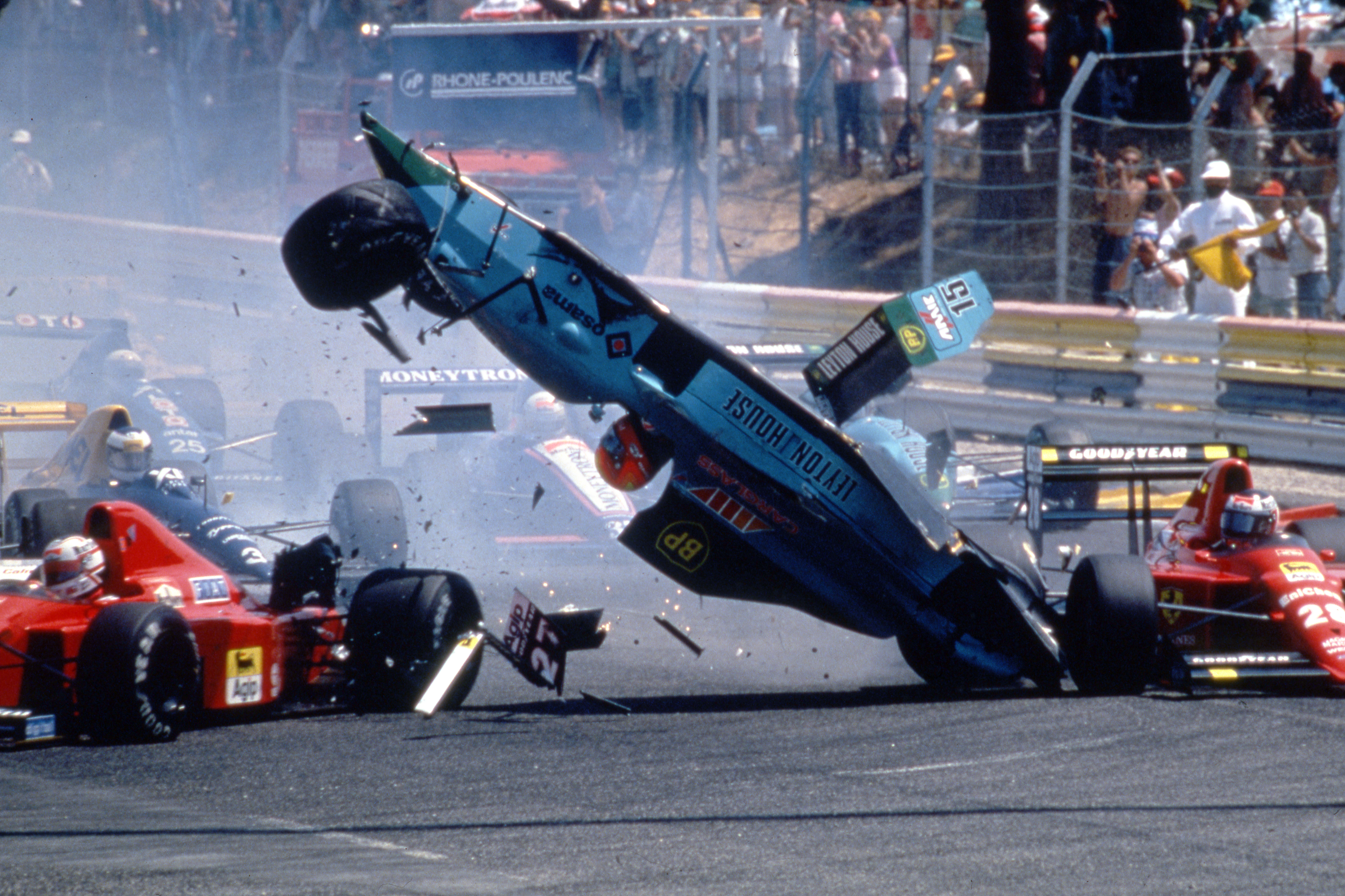 Mauricio Gugelmin crash French Grand Prix 1989 Paul Ricard