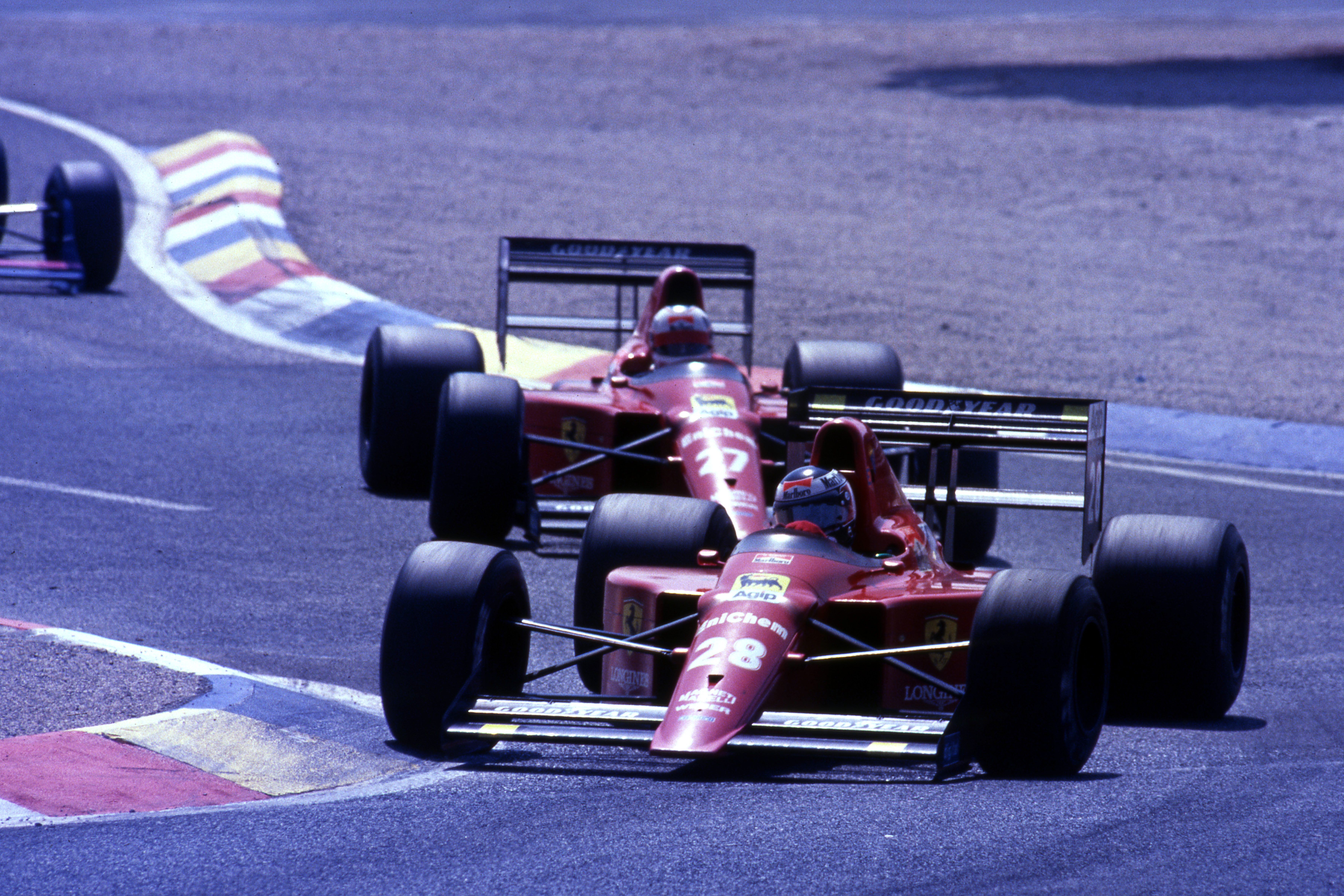 Gerhard Berger Nigel Mansell Ferrari French Grand Prix 1989