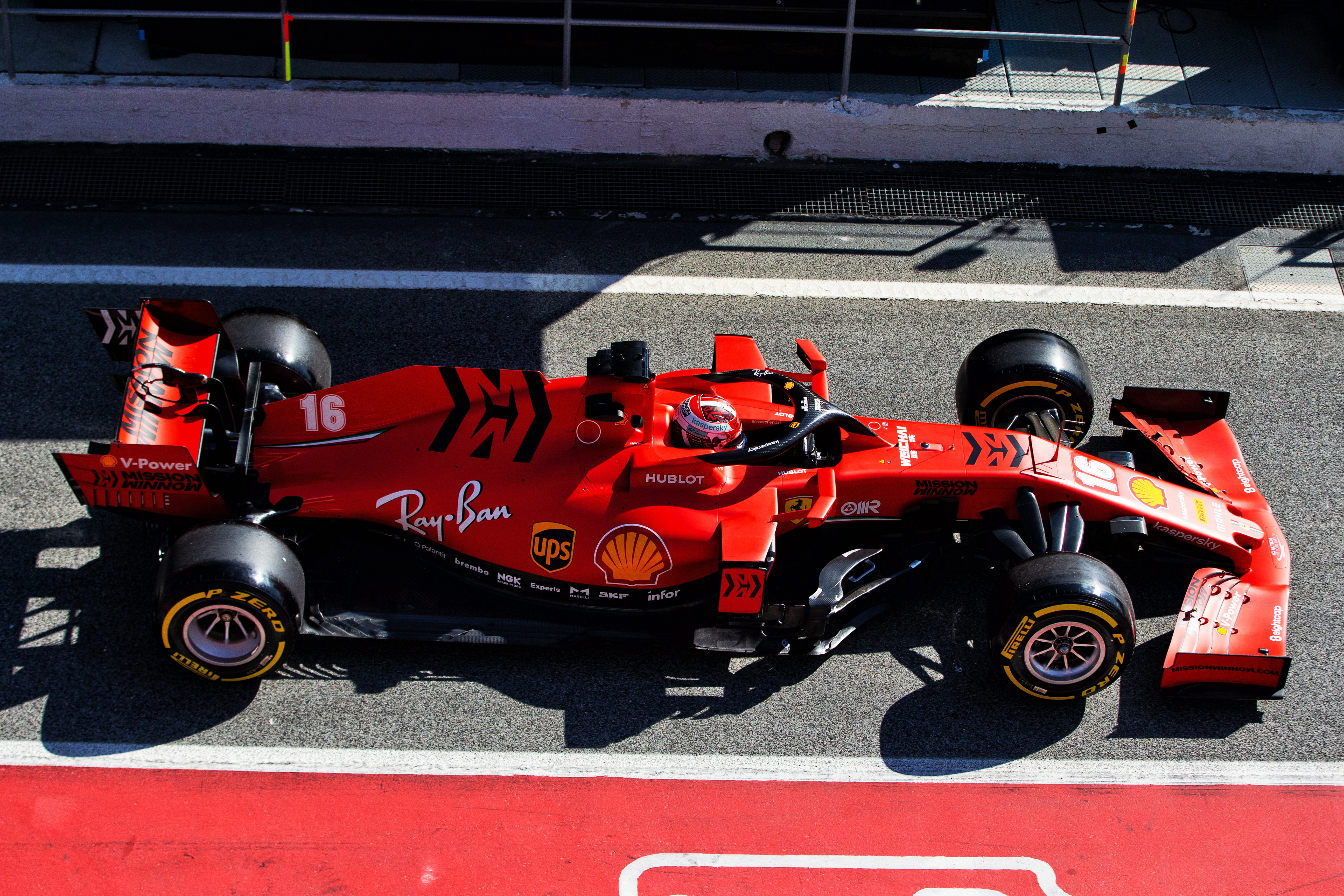 Charles Leclerc Ferrari Barcelona F1 testing 2020