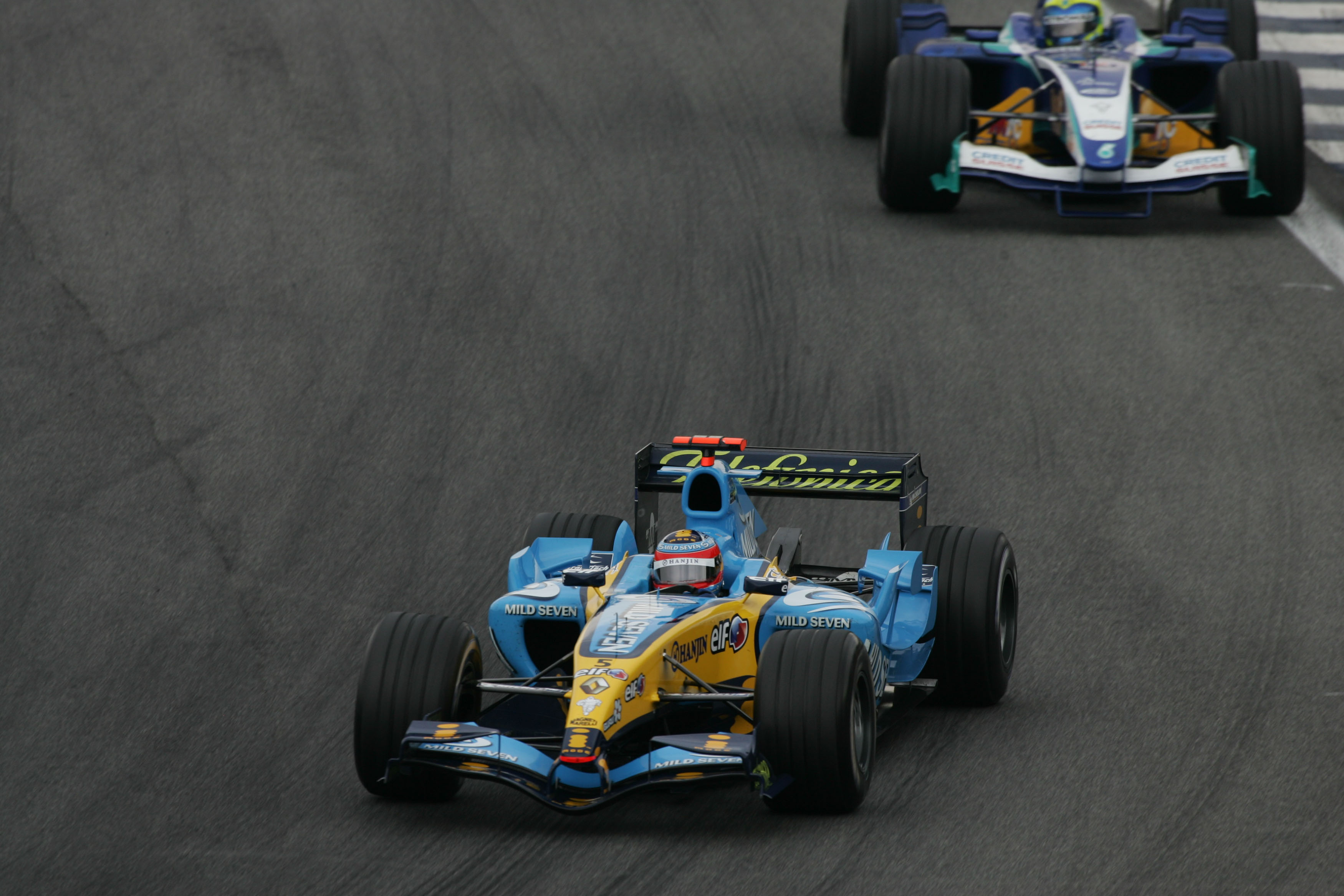 Fernando Alonso Renault Brazilian Grand Prix 2005 Interlagos