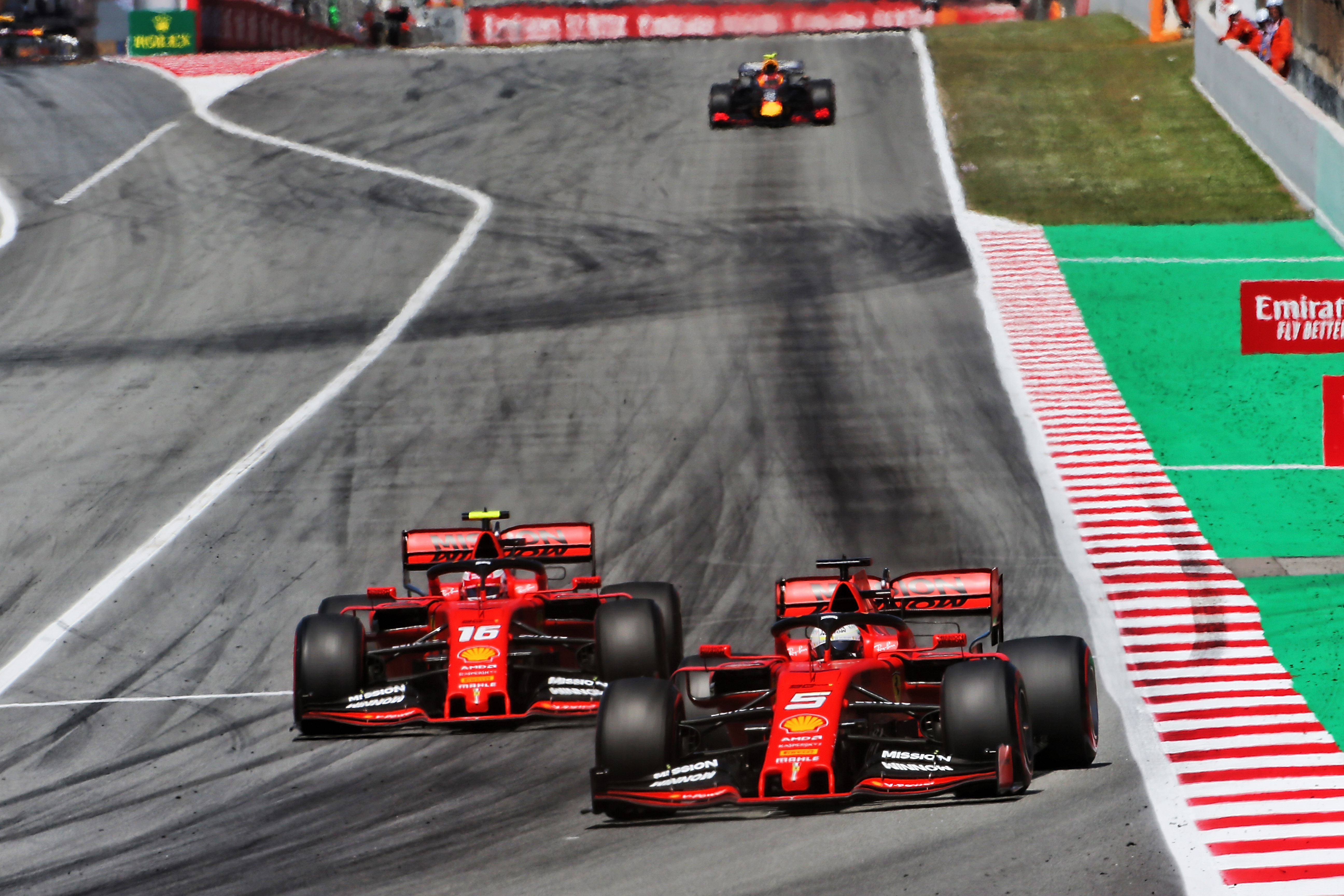 Sebastian Vettel Charles Leclerc Ferrari Spanish Grand Prix 2019 Barcelona